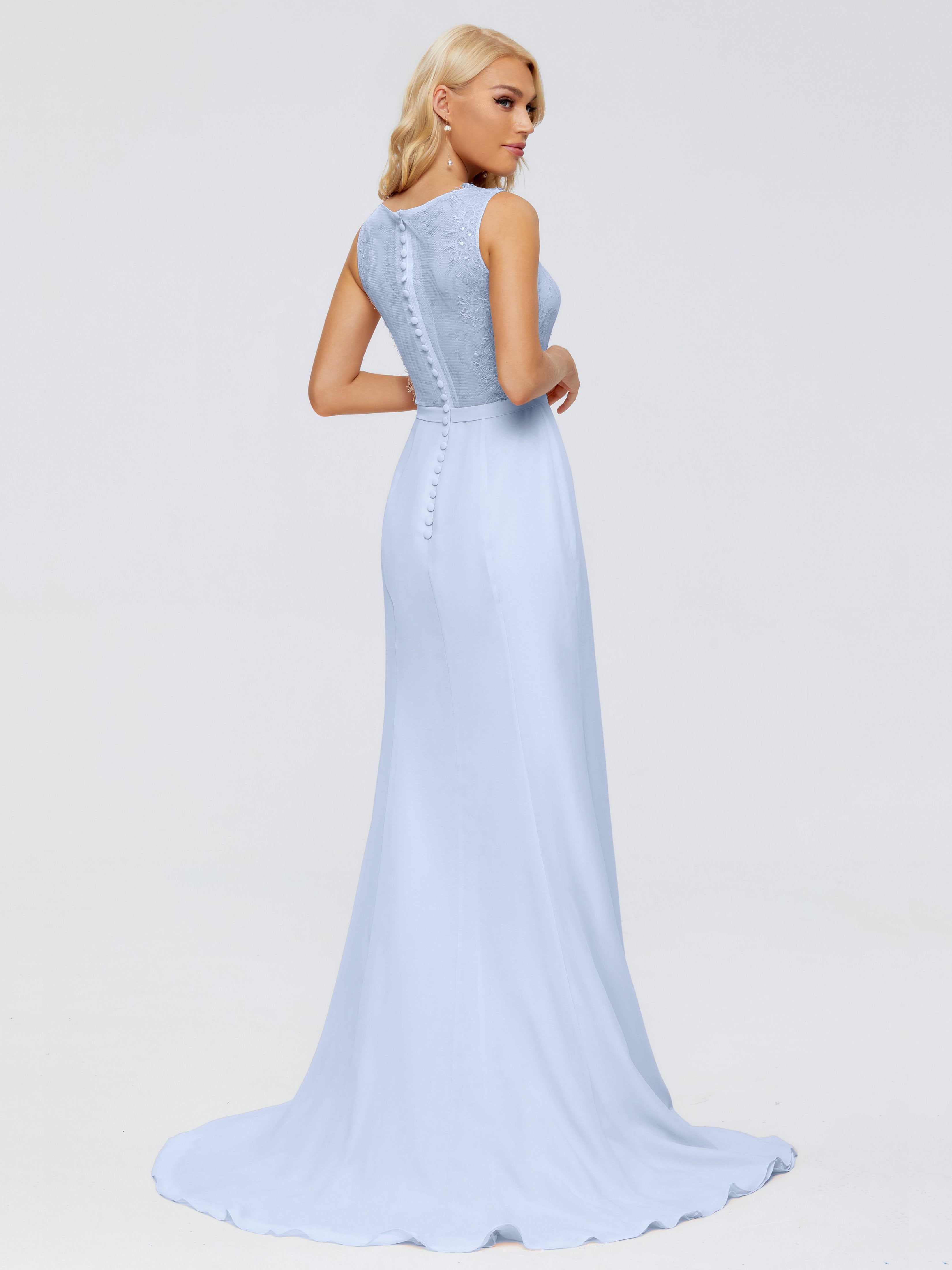 Alexis Hourglass V-Neck Lace Bridesmaid Dresses