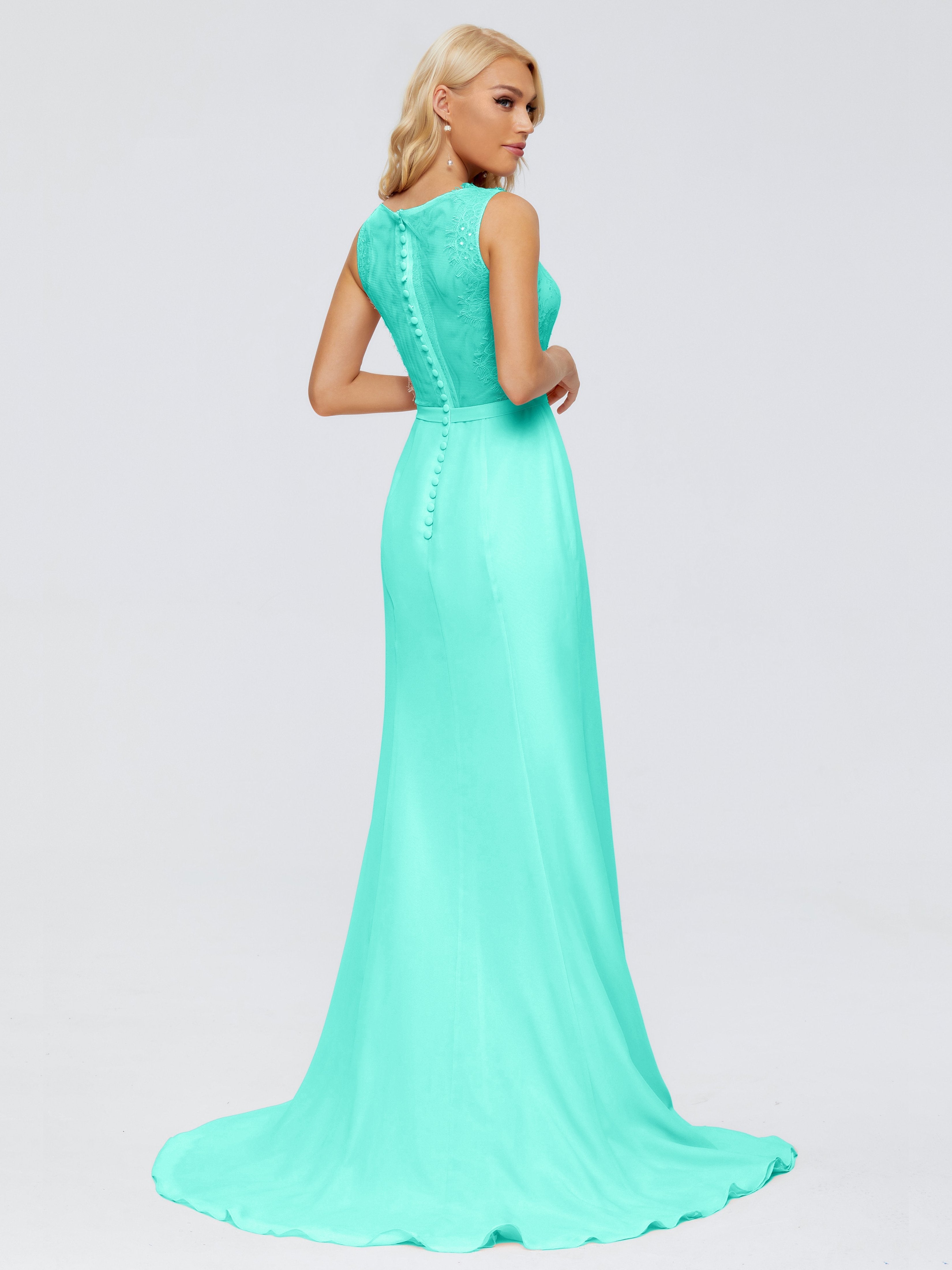 Alexis Hourglass V-Neck Lace Bridesmaid Dresses