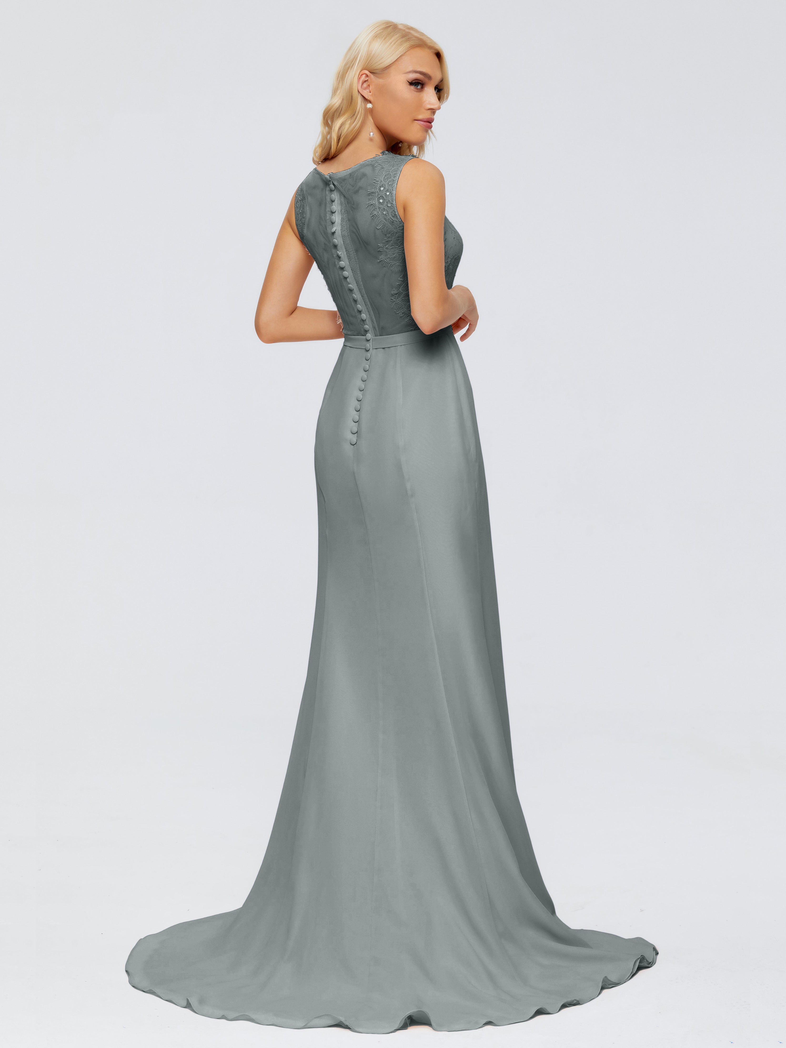 Alexis Hourglass V-Neck Lace Bridesmaid Dresses