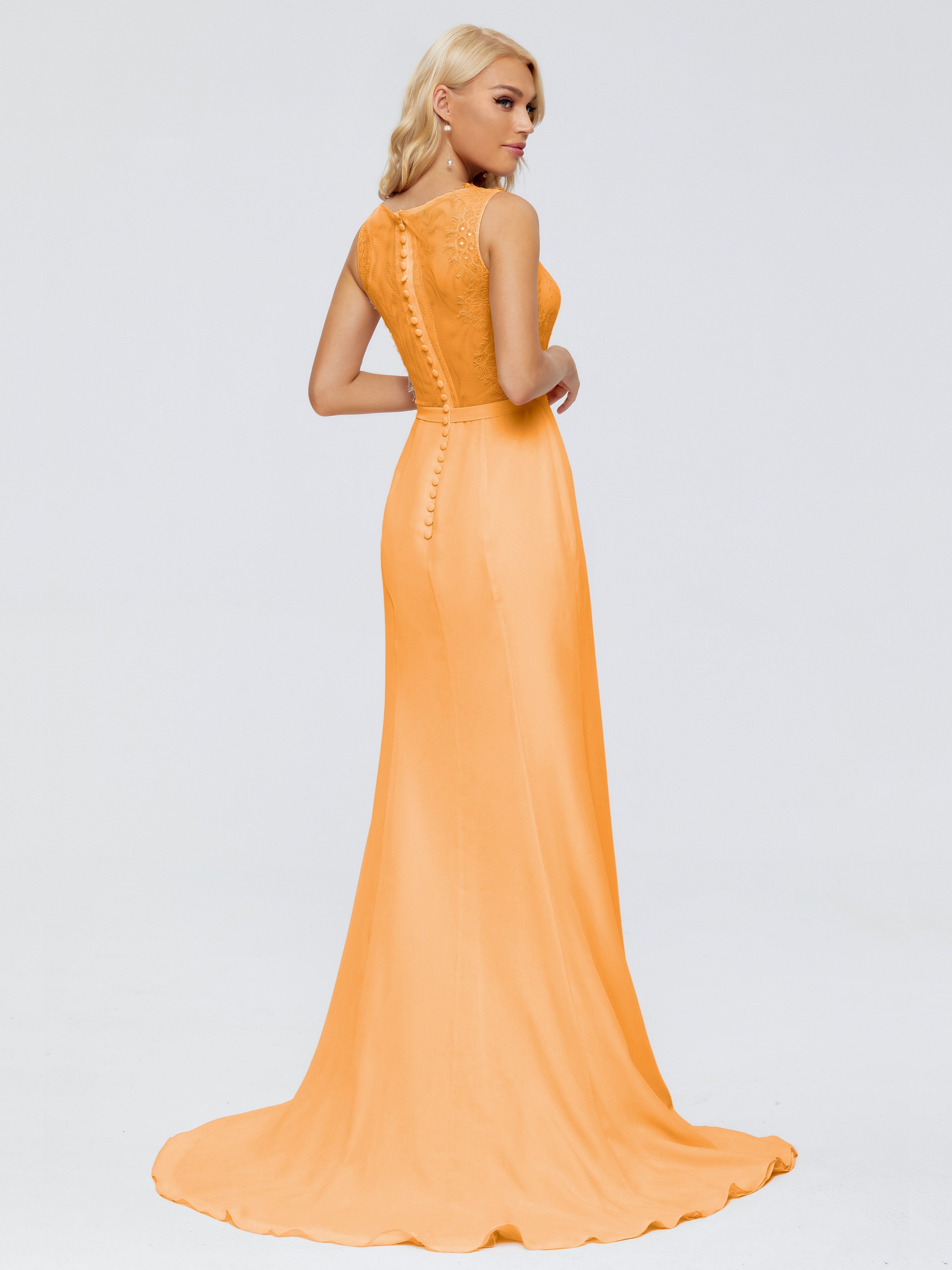 Alexis Hourglass V-Neck Lace Bridesmaid Dresses