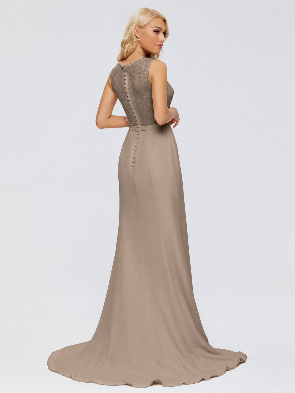 Alexis Hourglass V-Neck Lace Bridesmaid Dresses