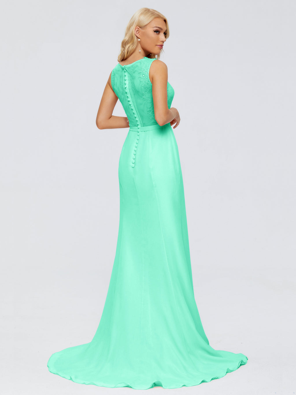 Alexis Hourglass V-Neck Lace Bridesmaid Dresses
