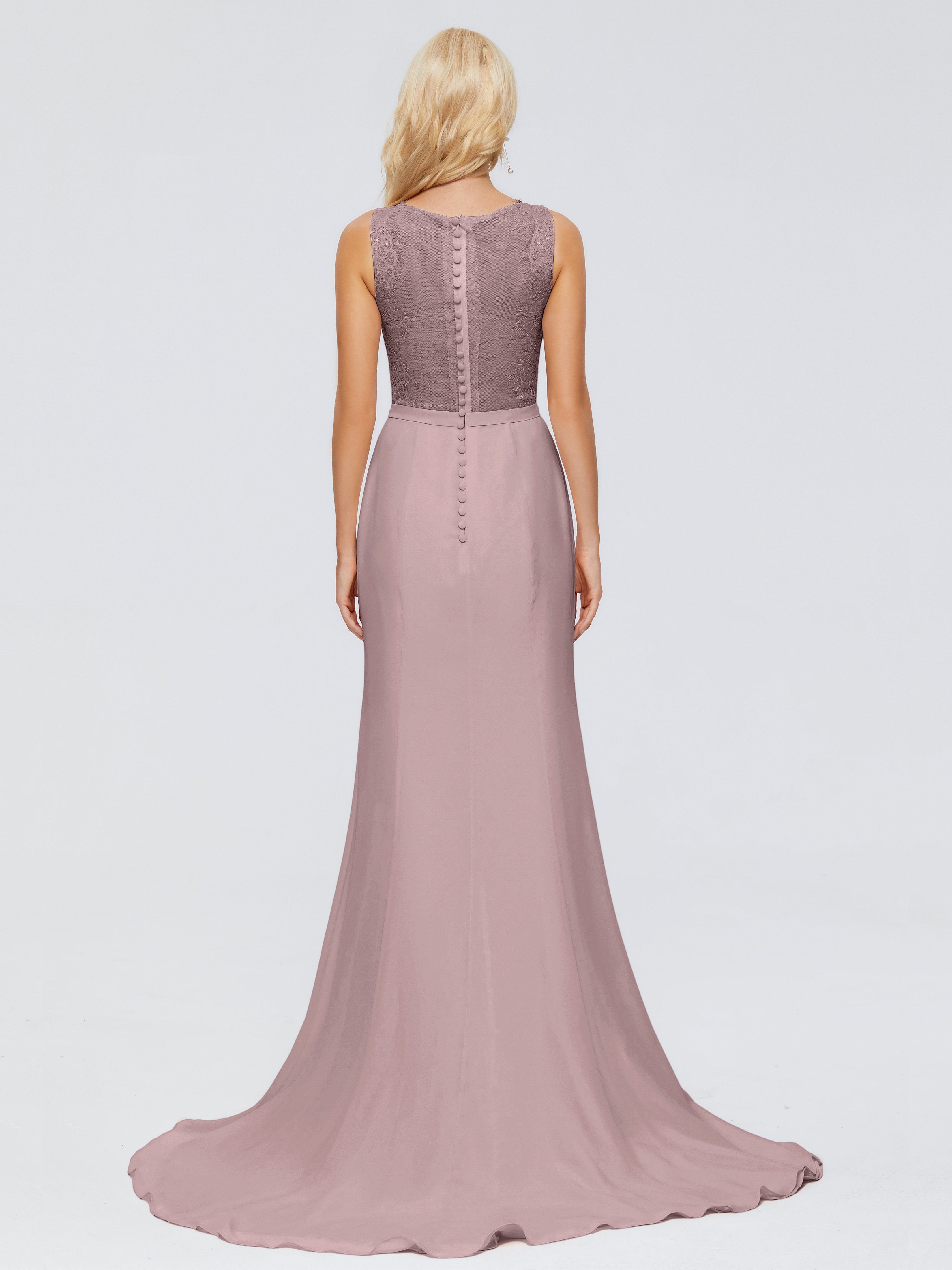 Alexis Hourglass V-Neck Lace Bridesmaid Dresses