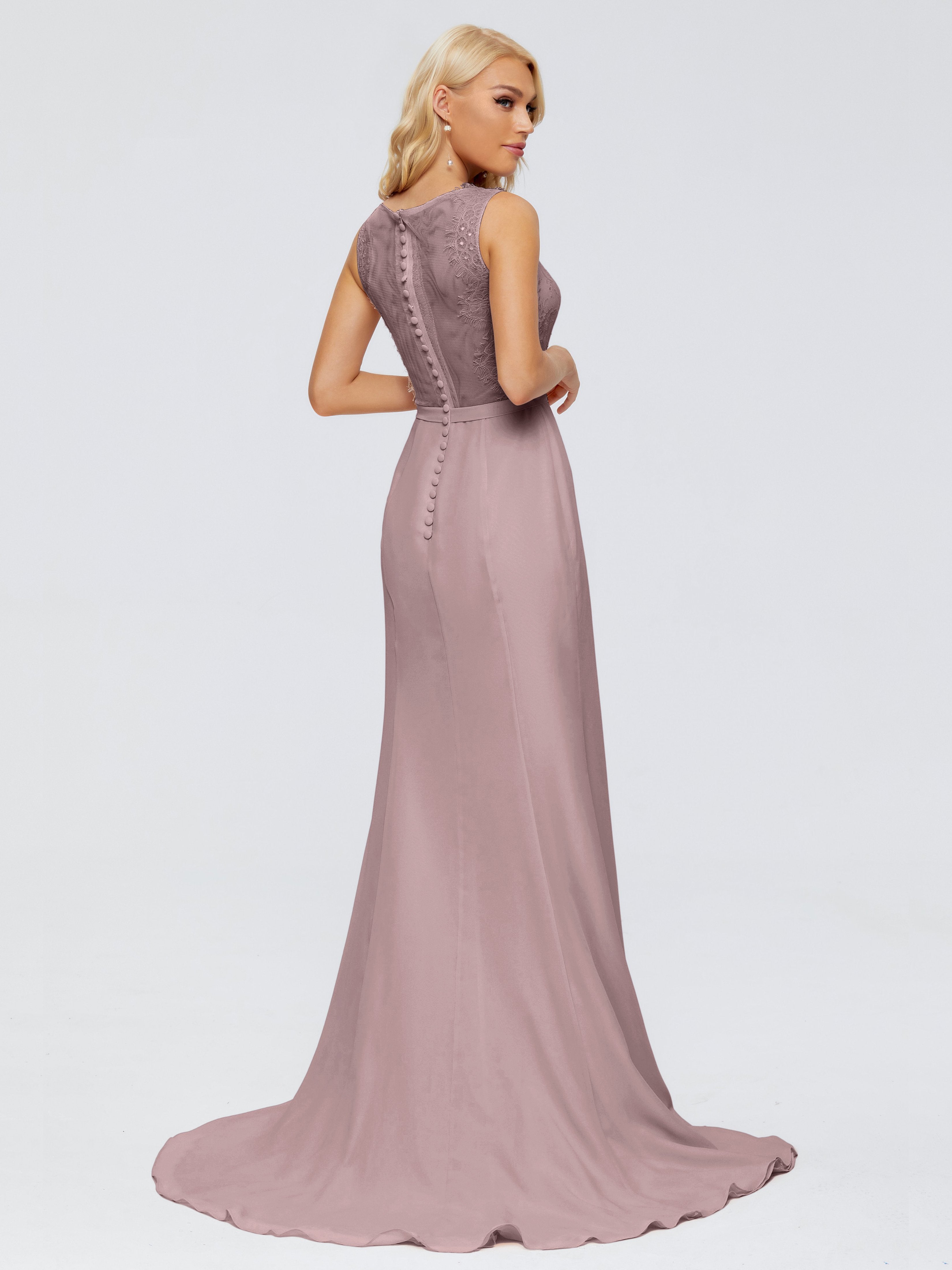 Alexis Hourglass V-Neck Lace Bridesmaid Dresses