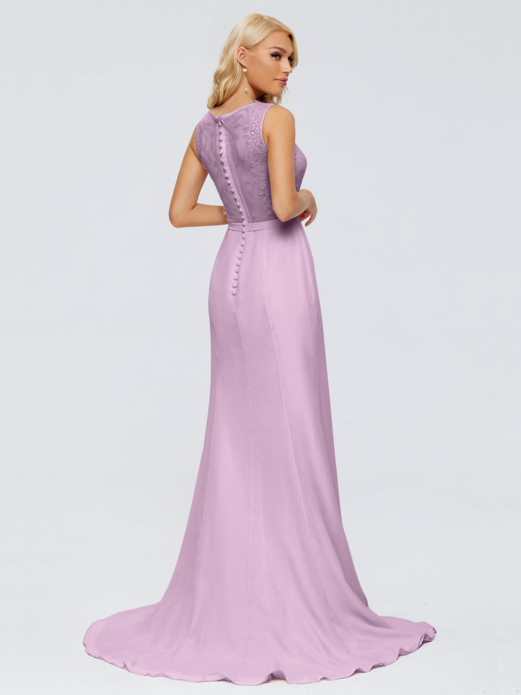 Alexis Hourglass V-Neck Lace Bridesmaid Dresses