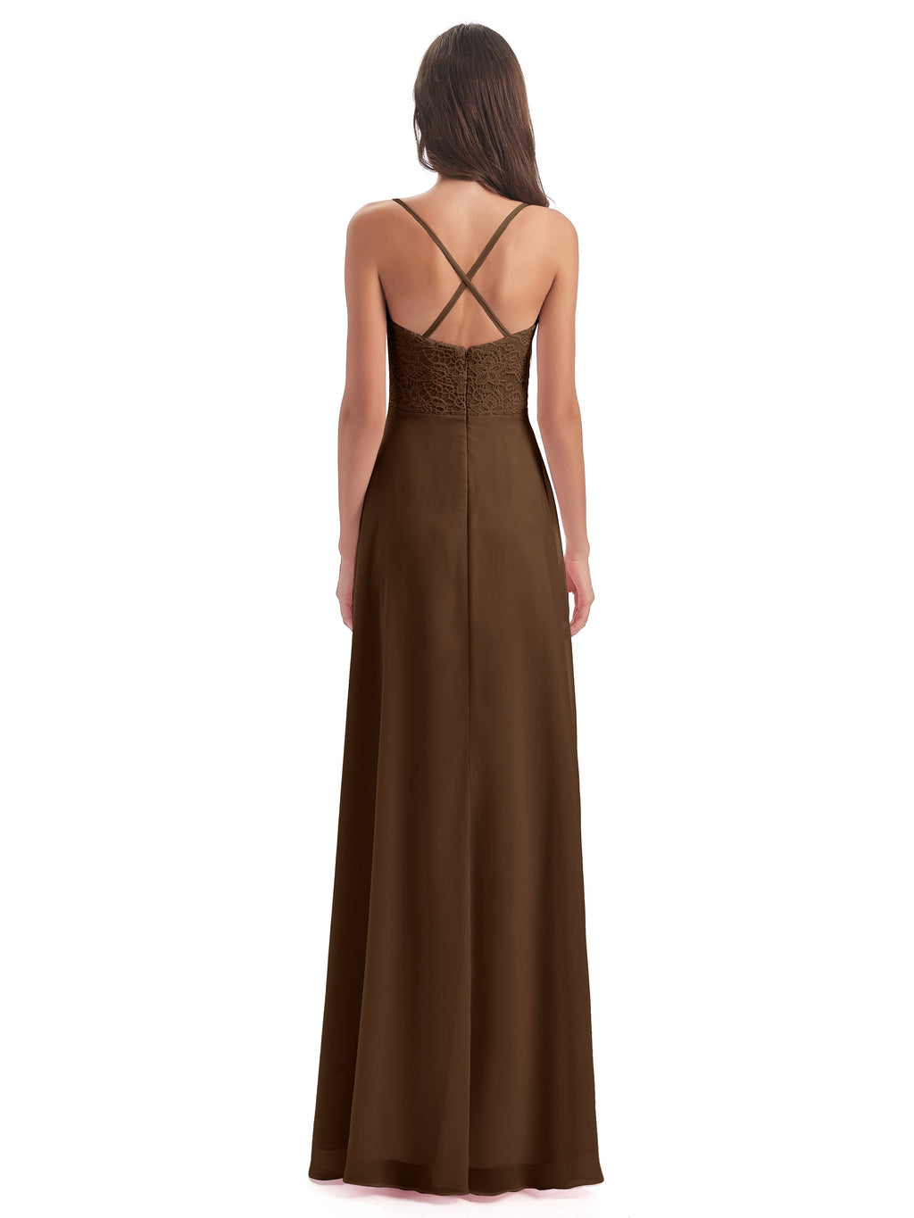 Alisa Spaghetti Straps Lace Bridesmaid Dresses
