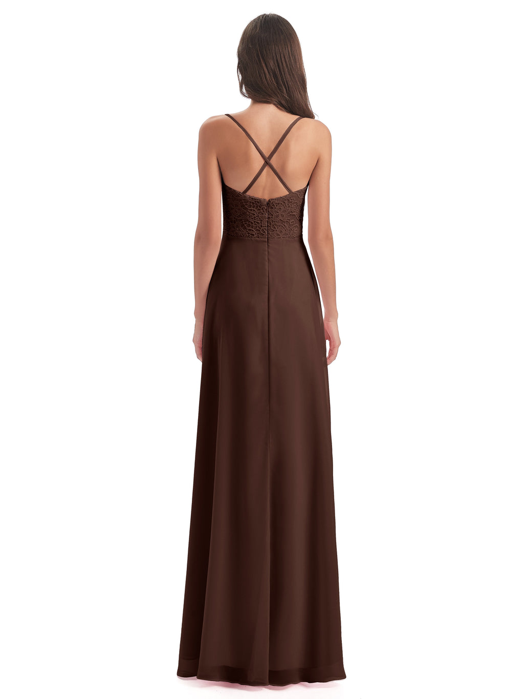 Alisa Spaghetti Straps Lace Bridesmaid Dresses