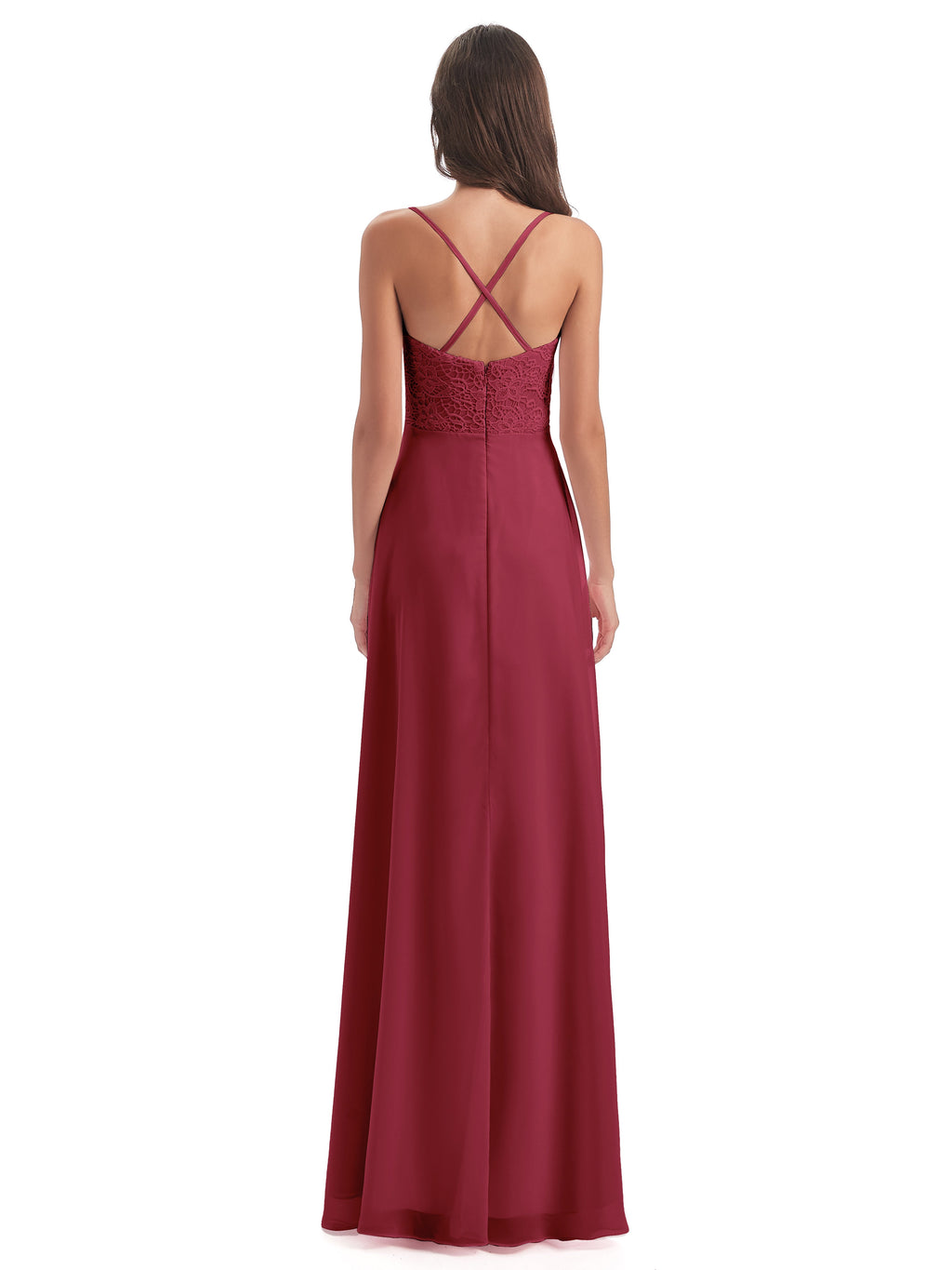 Alisa Spaghetti Straps Lace Bridesmaid Dresses