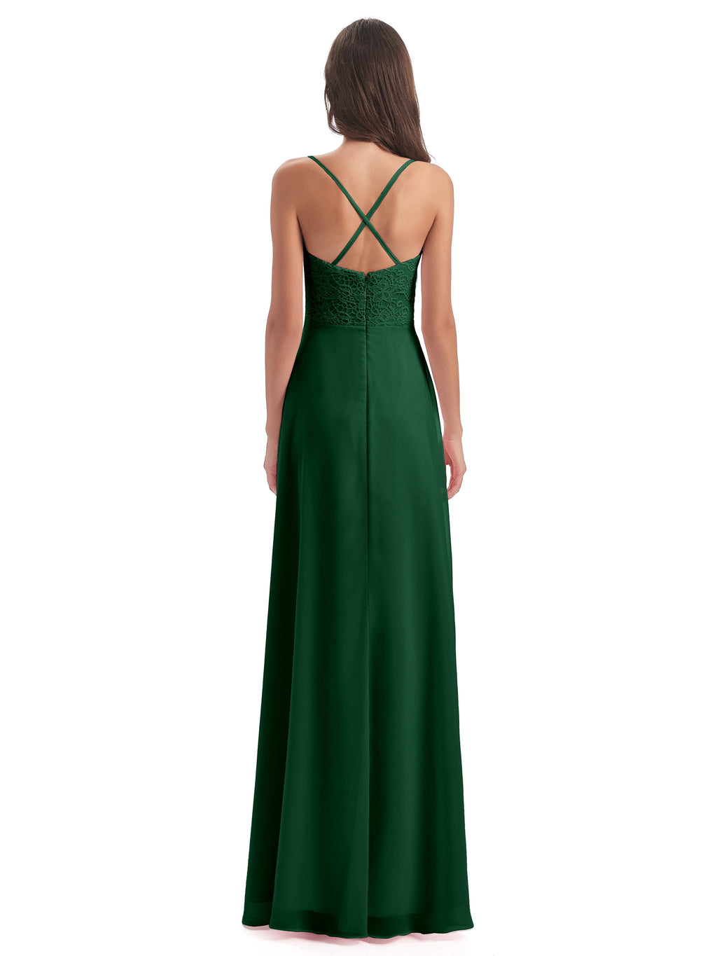 Alisa Spaghetti Straps Lace Bridesmaid Dresses