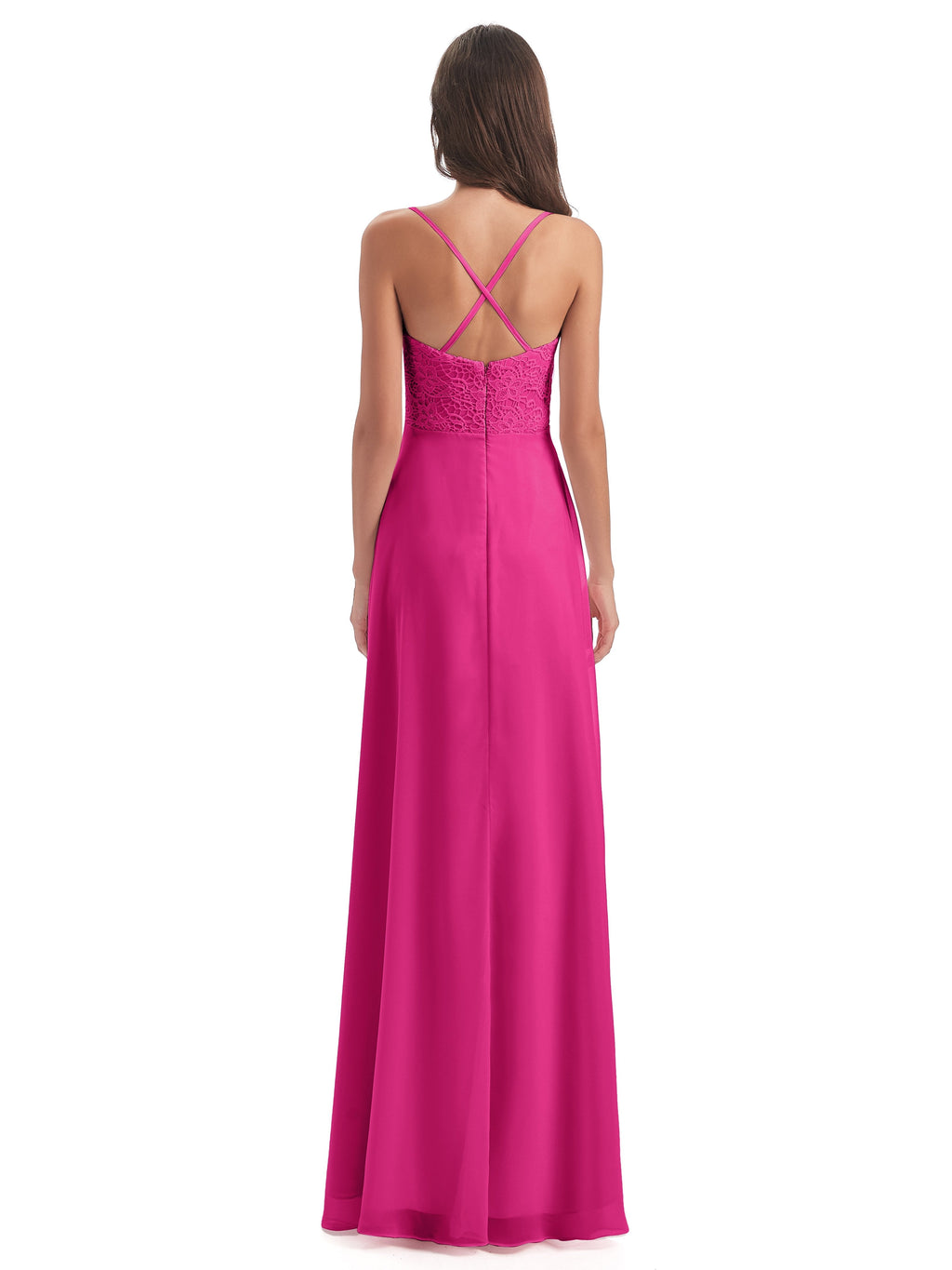 Alisa Spaghetti Straps Lace Bridesmaid Dresses