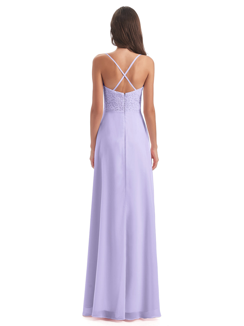 Alisa Spaghetti Straps Lace Bridesmaid Dresses
