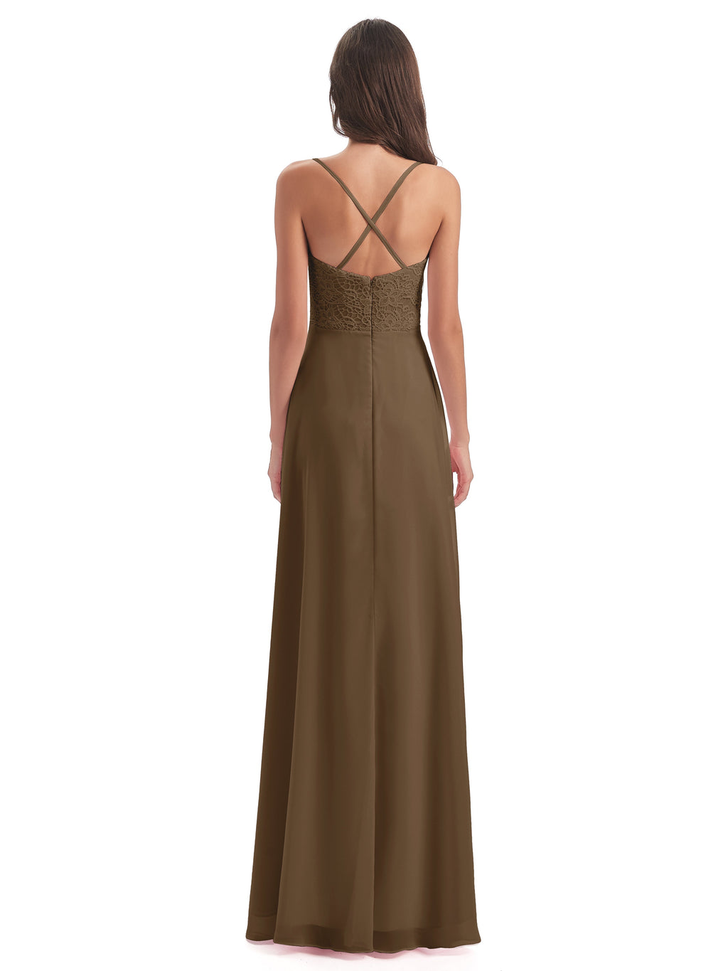 Alisa Spaghetti Straps Lace Bridesmaid Dresses