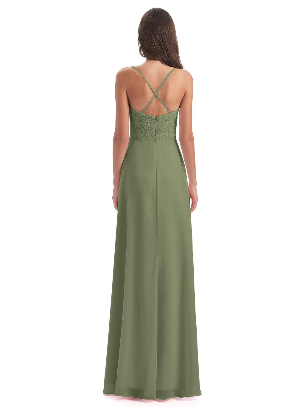 Alisa Spaghetti Straps Lace Bridesmaid Dresses