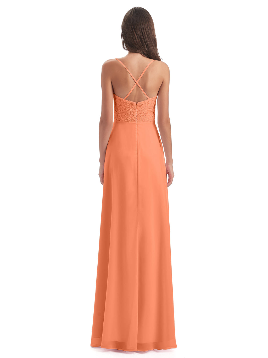 Alisa Spaghetti Straps Lace Bridesmaid Dresses