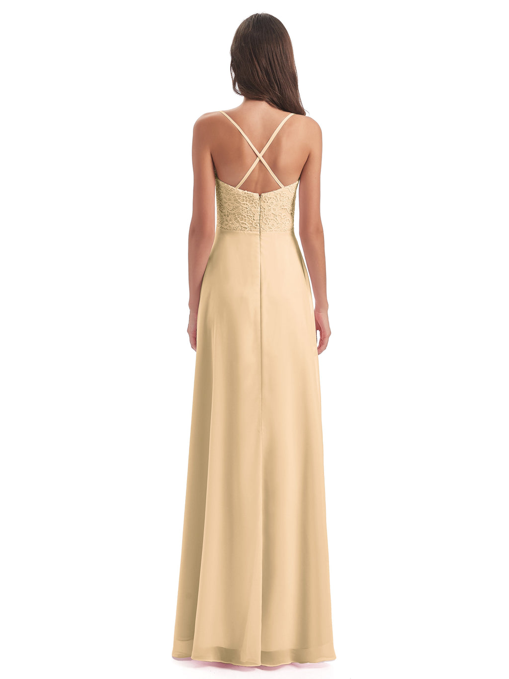 Alisa Spaghetti Straps Lace Bridesmaid Dresses