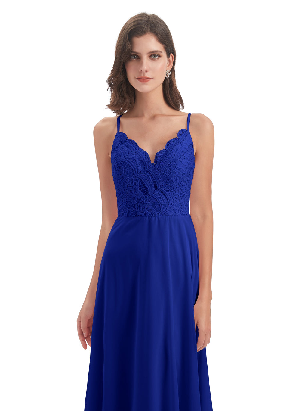 Alisa Spaghetti Straps Lace Bridesmaid Dresses