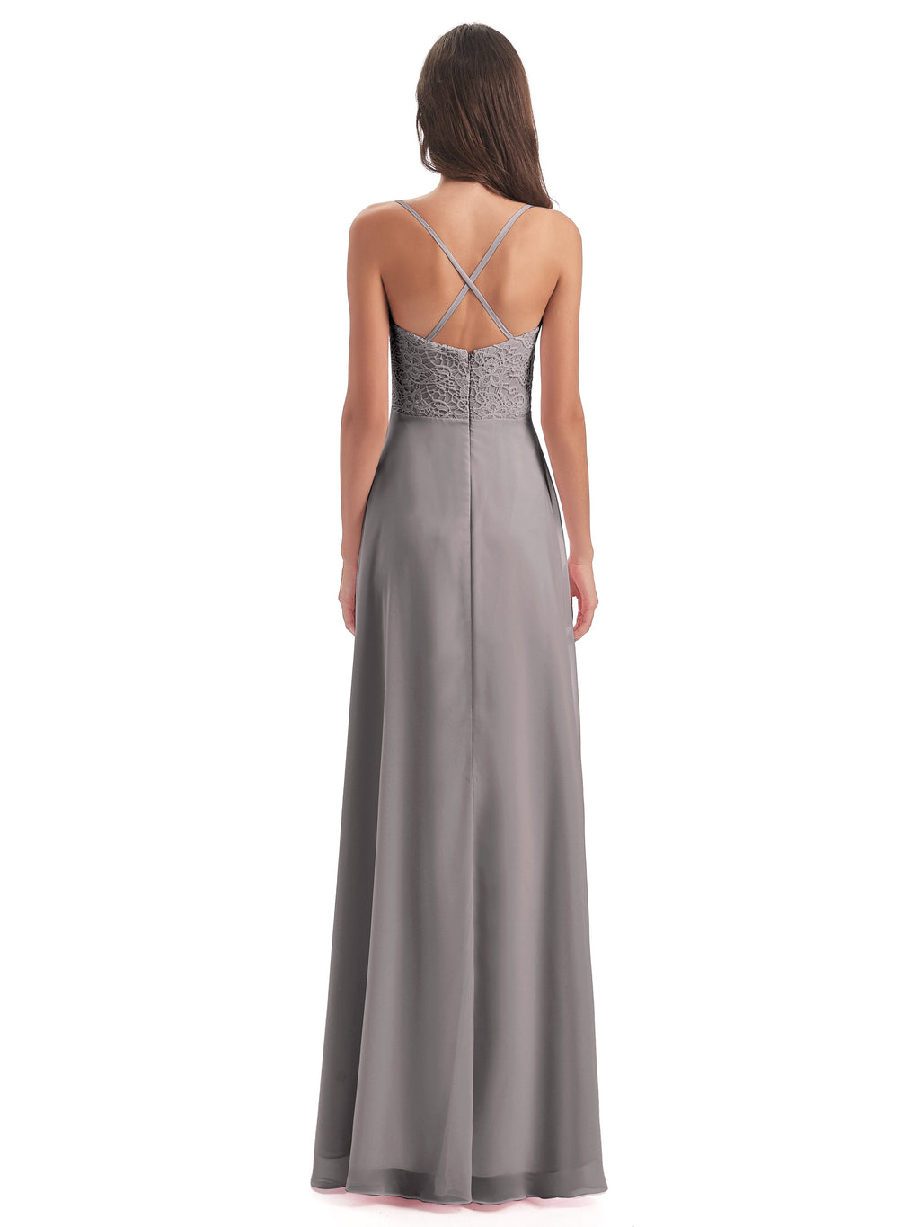 Alisa Spaghetti Straps Lace Bridesmaid Dresses