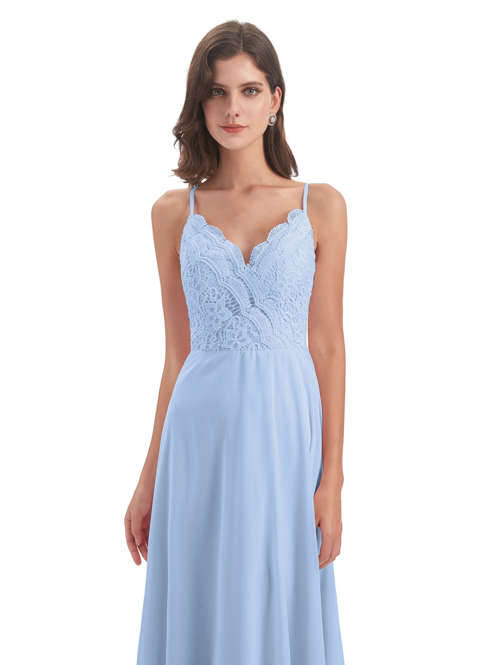 Alisa Spaghetti Straps Lace Bridesmaid Dresses