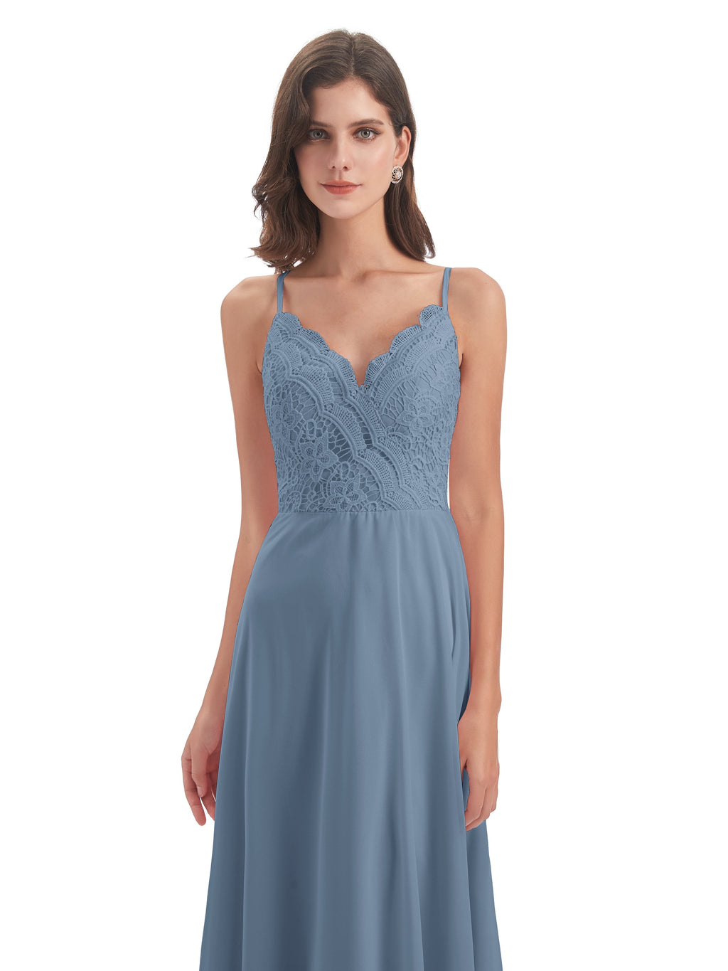 Alisa Spaghetti Straps Lace Bridesmaid Dresses