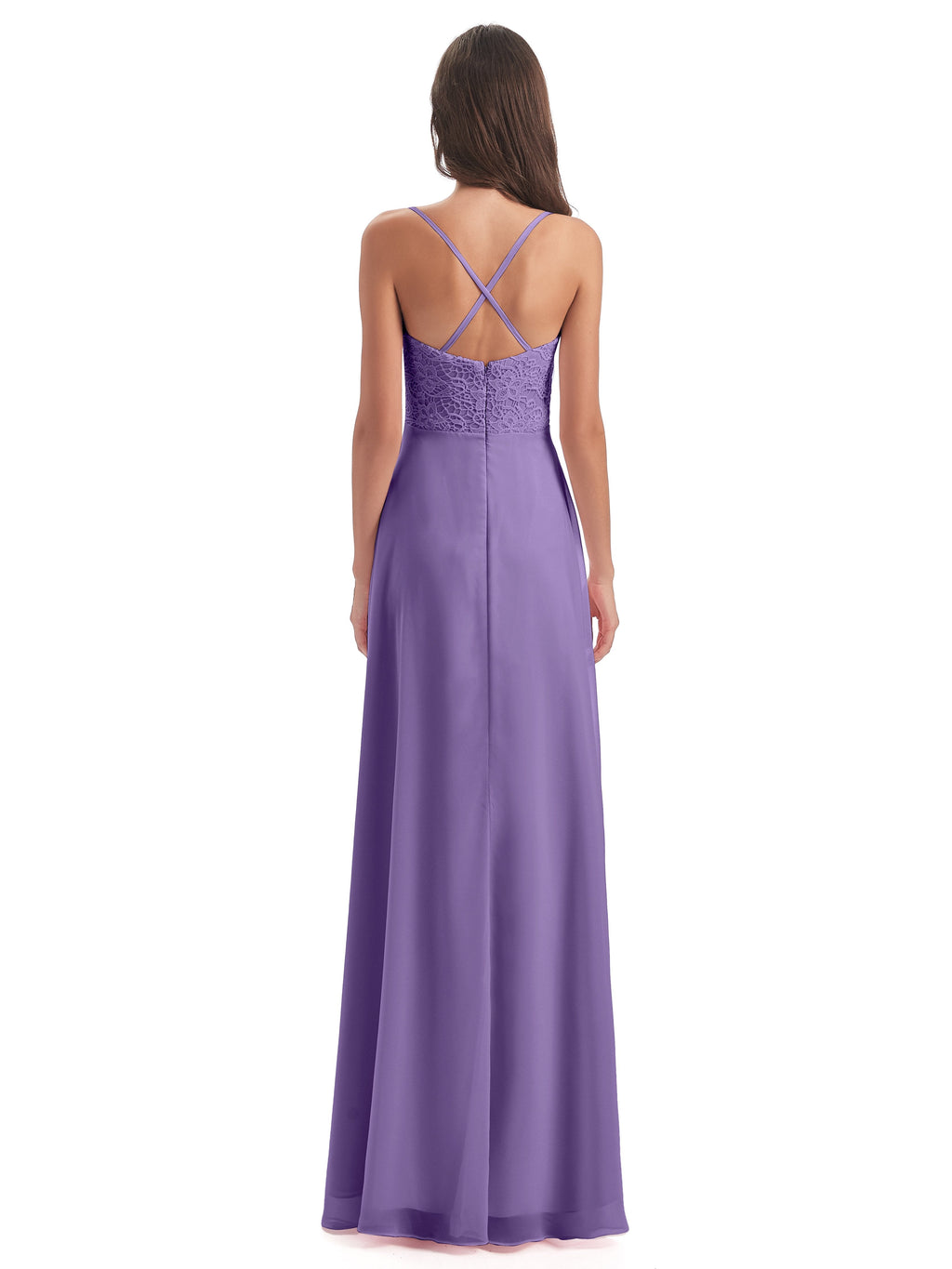 Alisa Spaghetti Straps Lace Bridesmaid Dresses