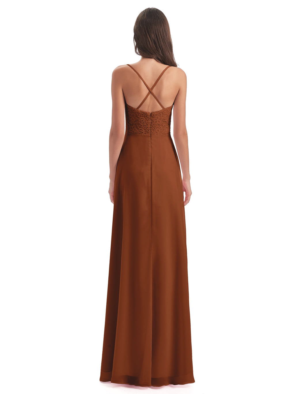 Alisa Spaghetti Straps Lace Bridesmaid Dresses