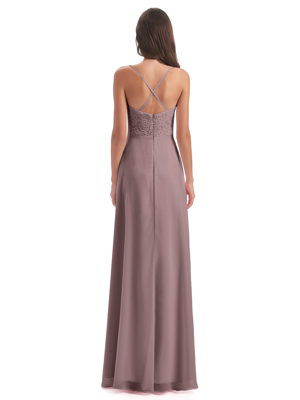 Alisa Spaghetti Straps Lace Bridesmaid Dresses