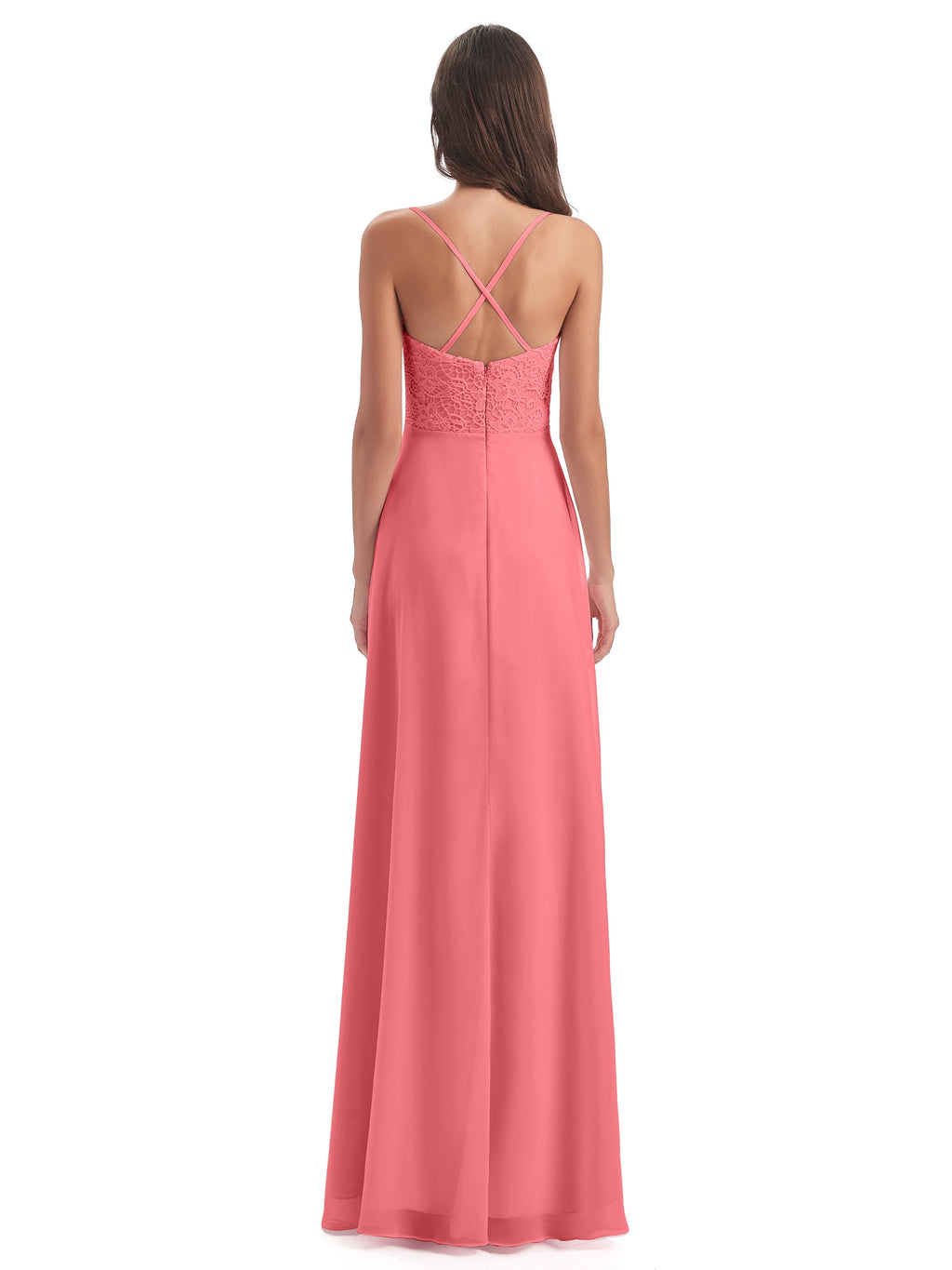 Alisa Spaghetti Straps Lace Bridesmaid Dresses