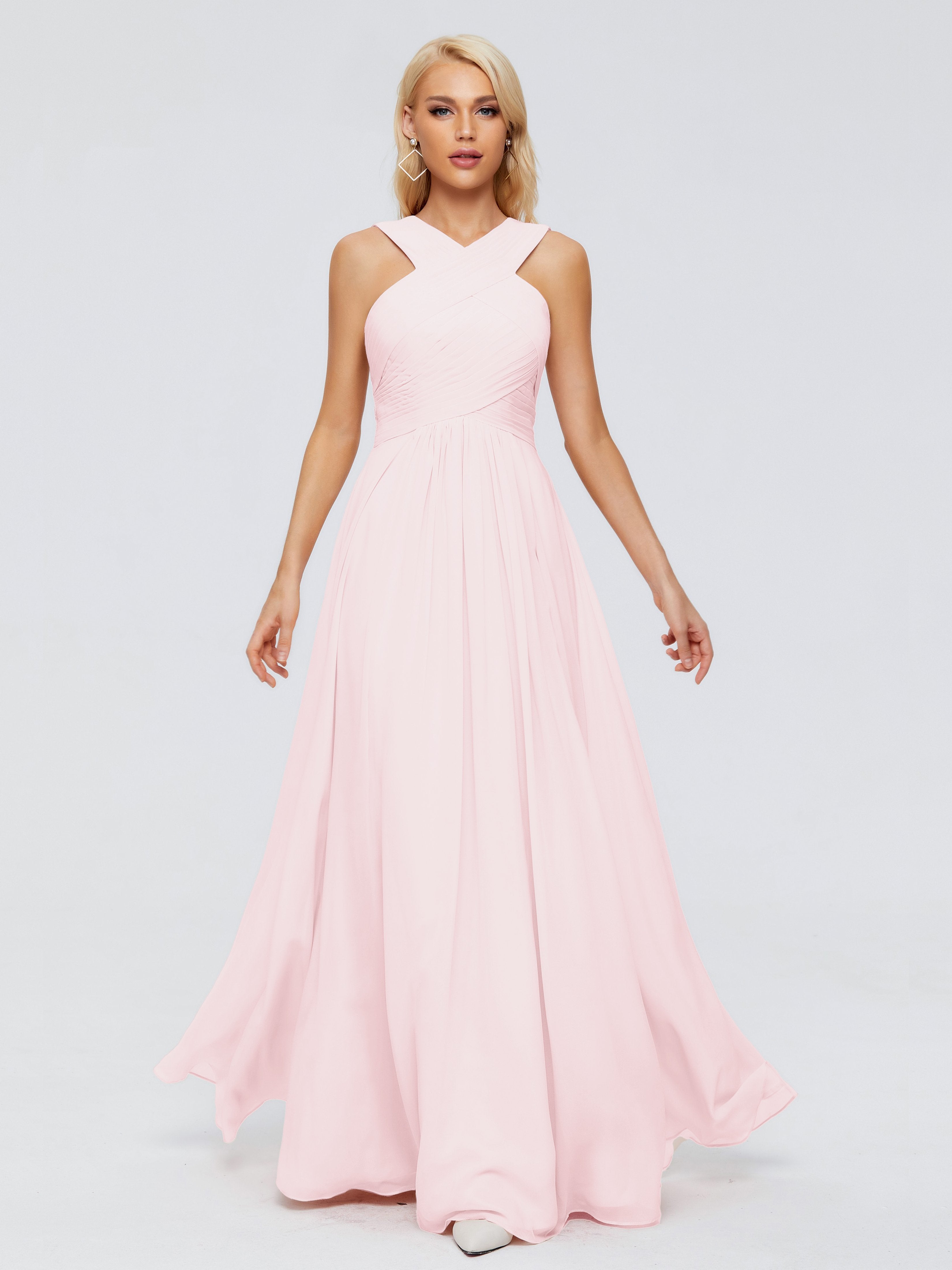 Aliyah A-line Straps Chiffon Bridesmaid Dresses