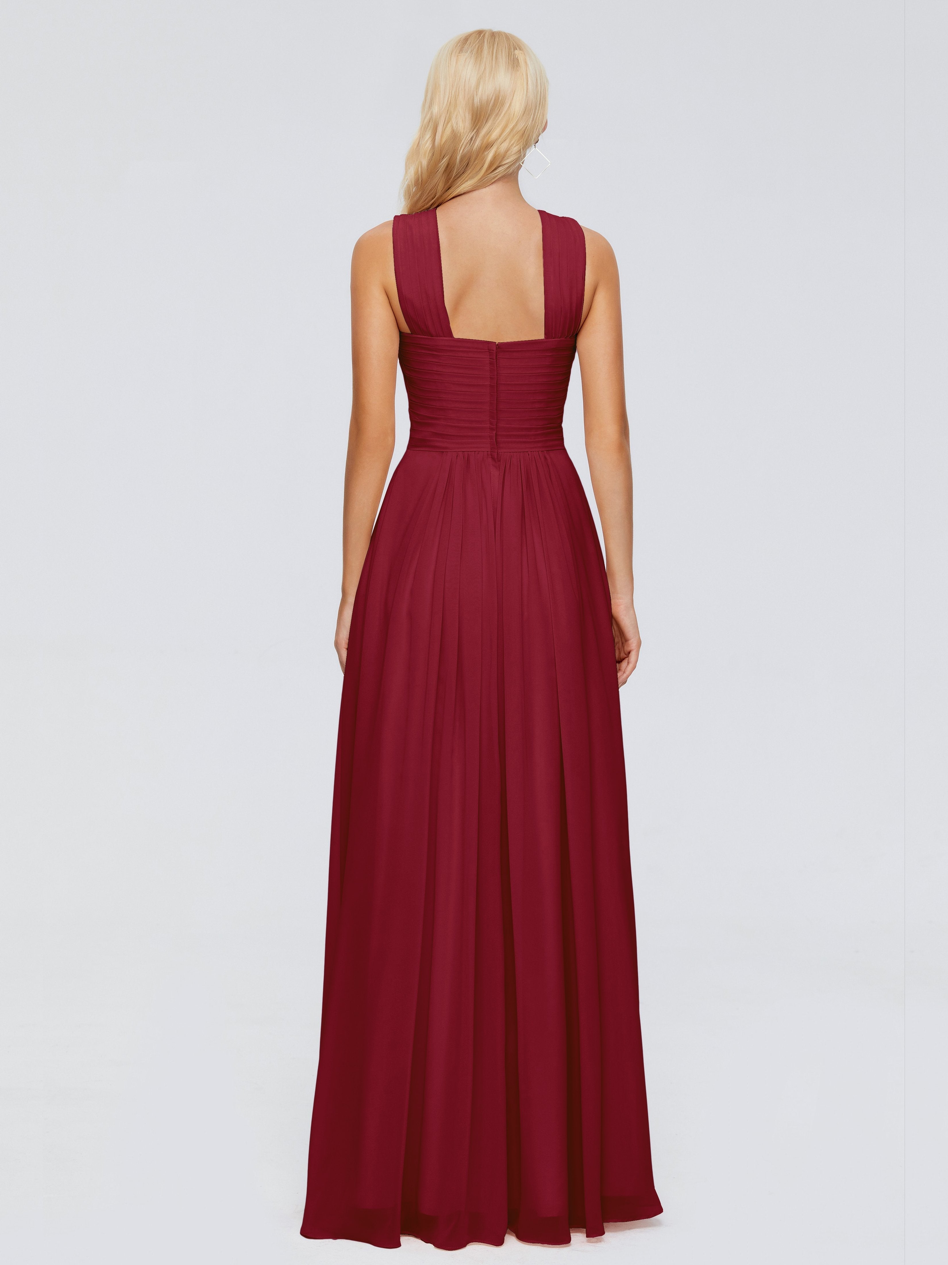 Aliyah A-line Straps Chiffon Bridesmaid Dresses