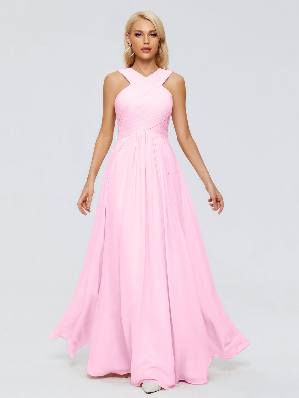 Aliyah A-line Straps Chiffon Bridesmaid Dresses