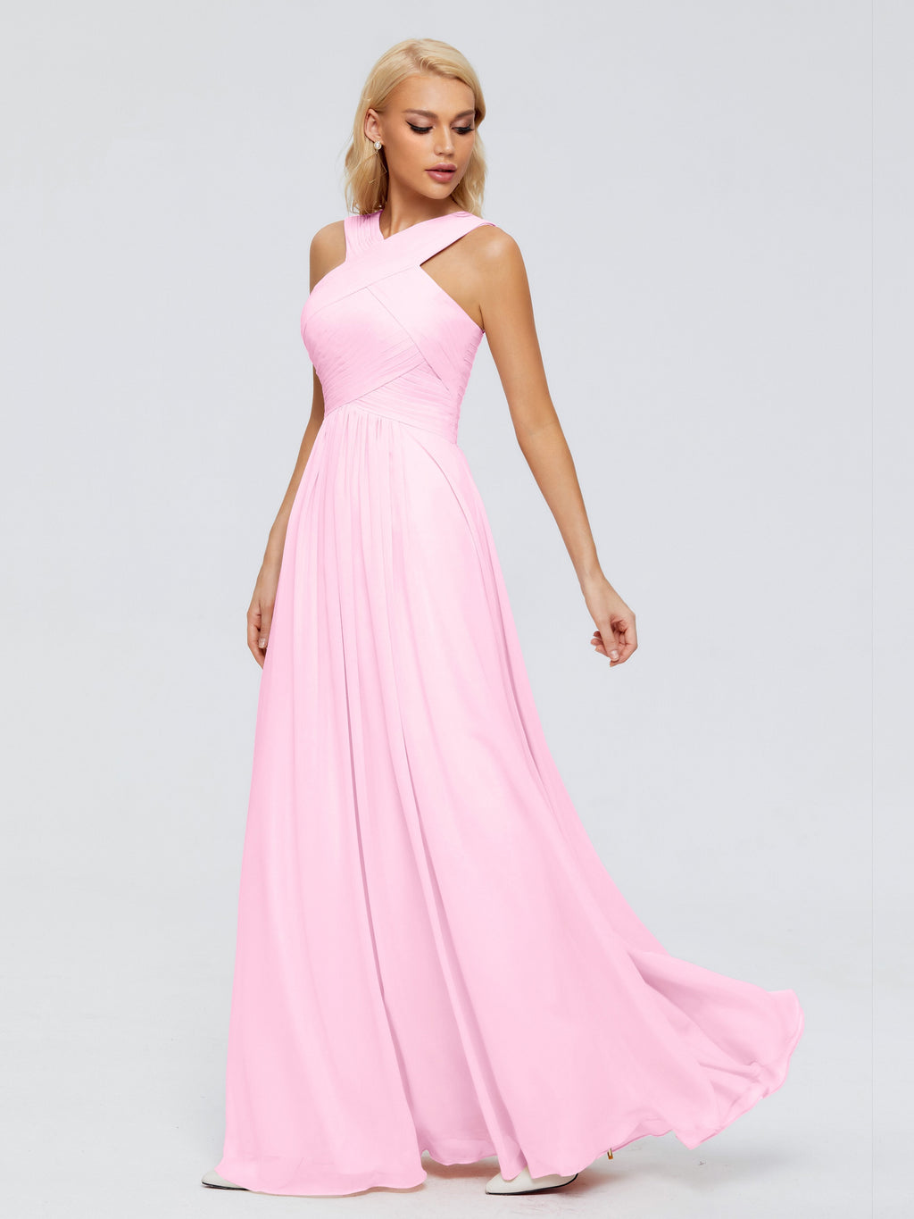 Aliyah A-line Straps Chiffon Bridesmaid Dresses