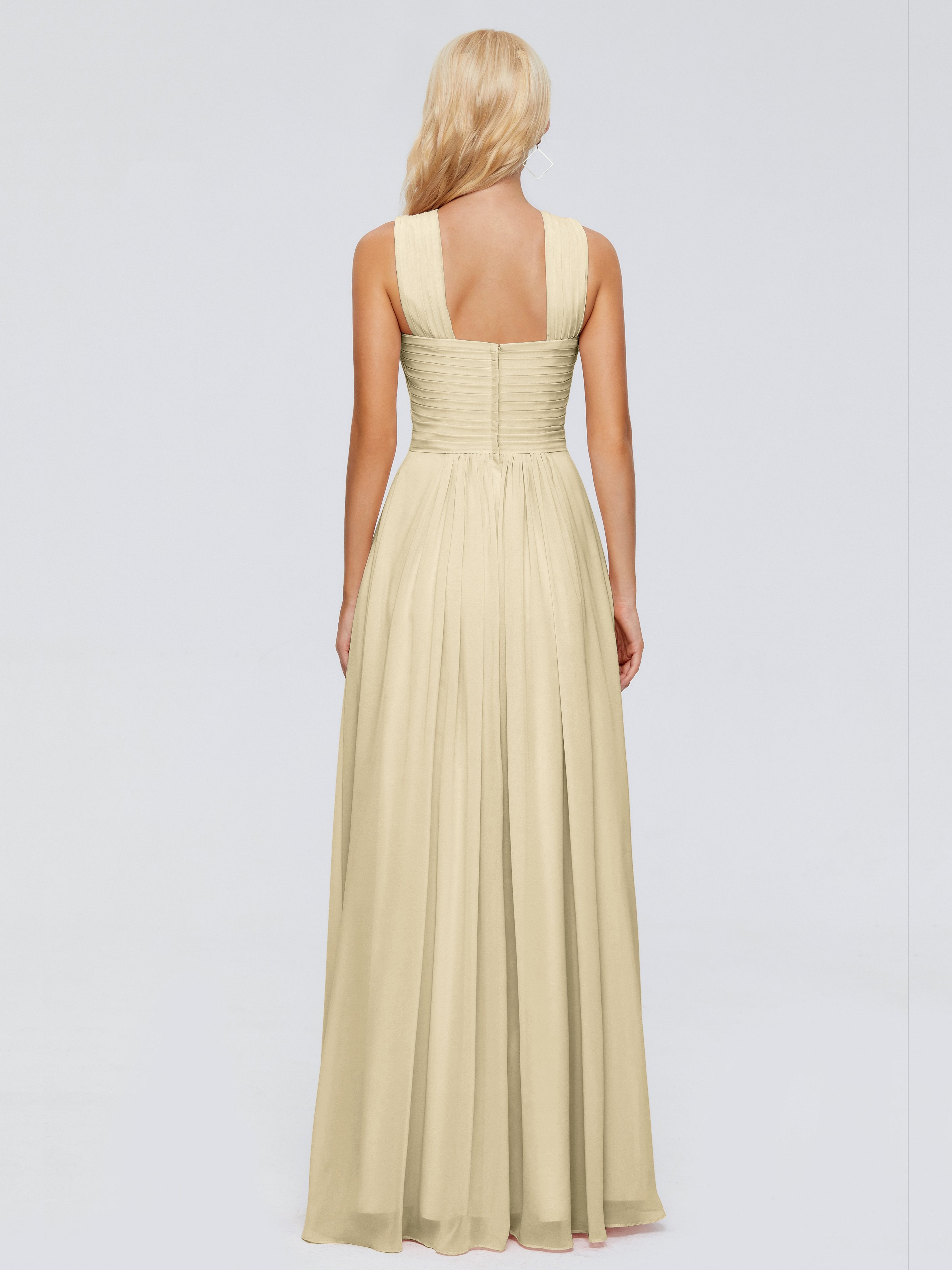 Aliyah A-line Straps Chiffon Bridesmaid Dresses