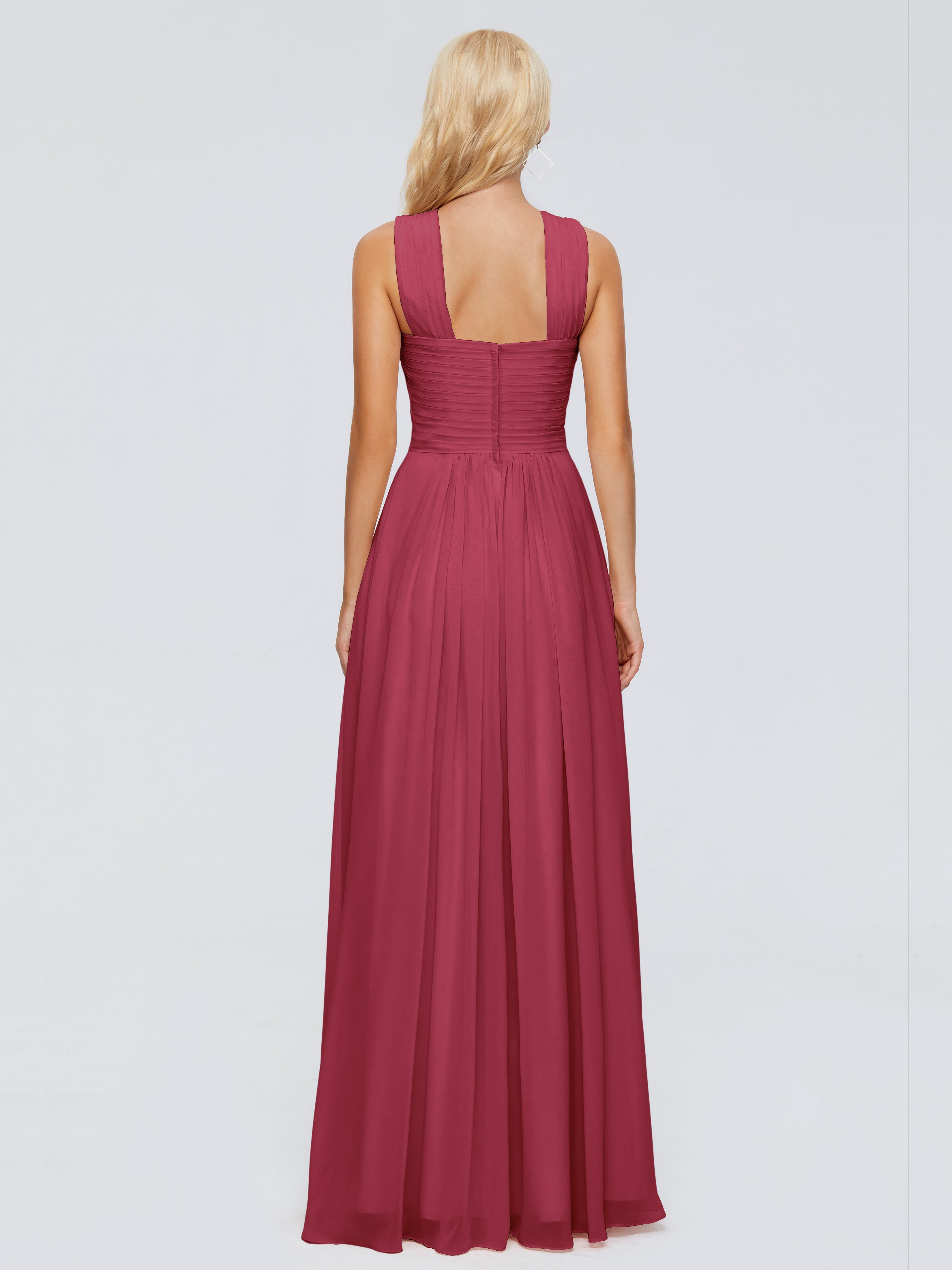 Aliyah A-line Straps Chiffon Bridesmaid Dresses