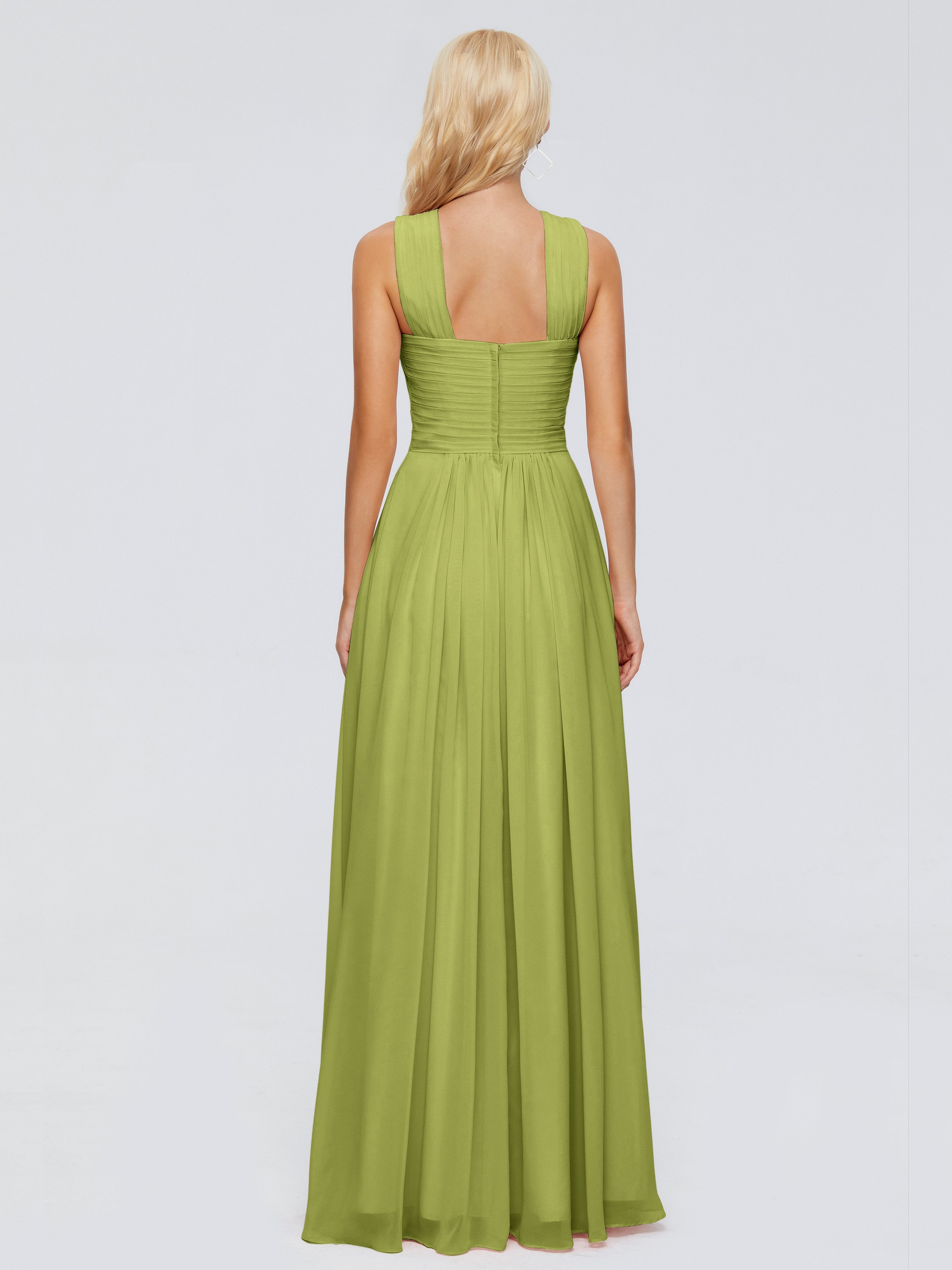 Aliyah A-line Straps Chiffon Bridesmaid Dresses