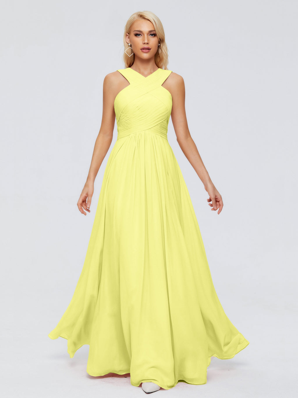 Aliyah A-line Straps Chiffon Bridesmaid Dresses