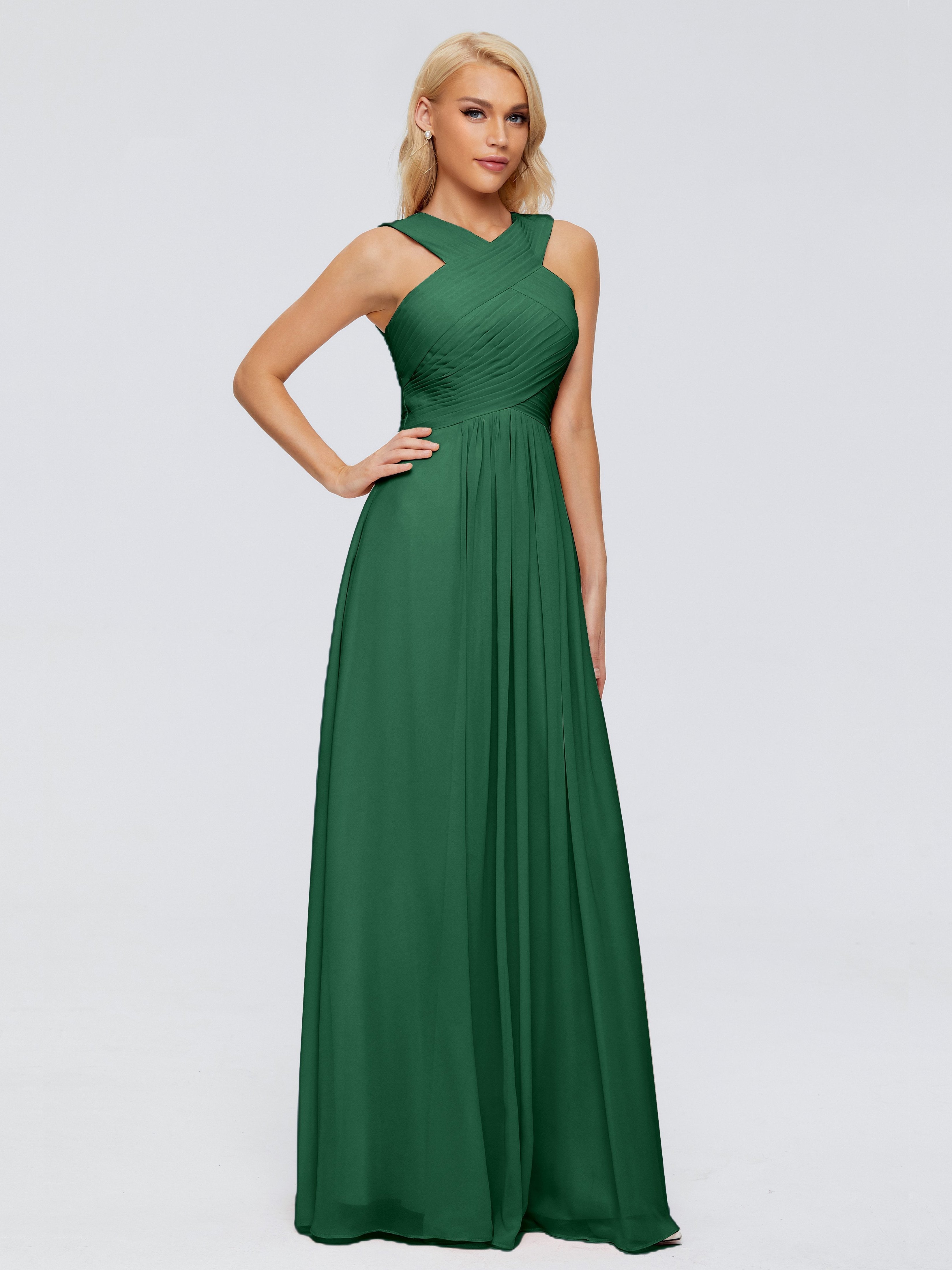 Aliyah A-line Straps Chiffon Bridesmaid Dresses
