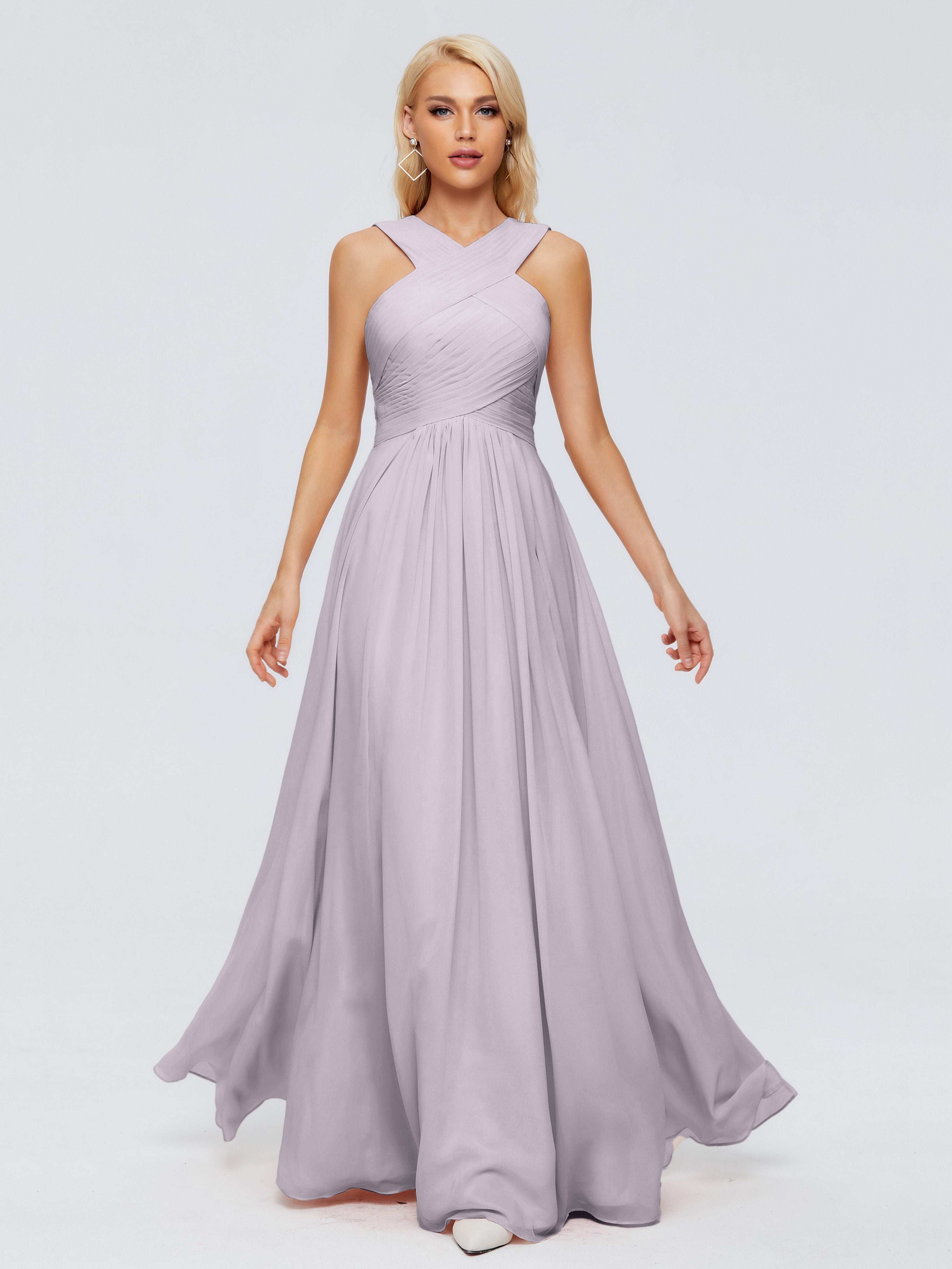Aliyah A-line Straps Chiffon Bridesmaid Dresses