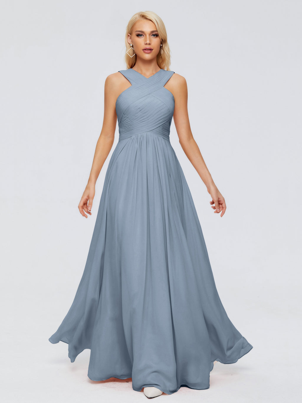 Aliyah A-line Straps Chiffon Bridesmaid Dresses