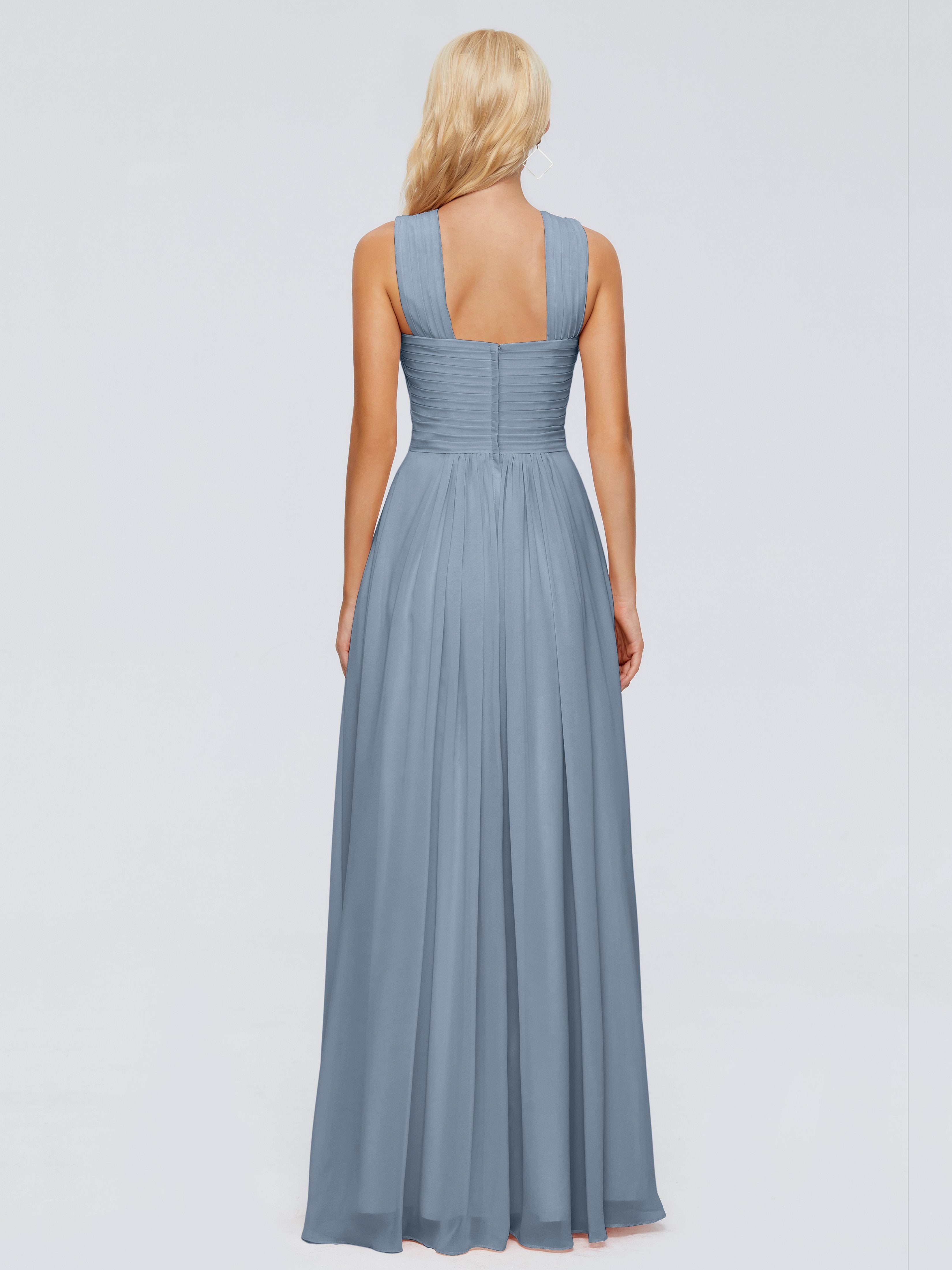 Aliyah A-line Straps Chiffon Bridesmaid Dresses