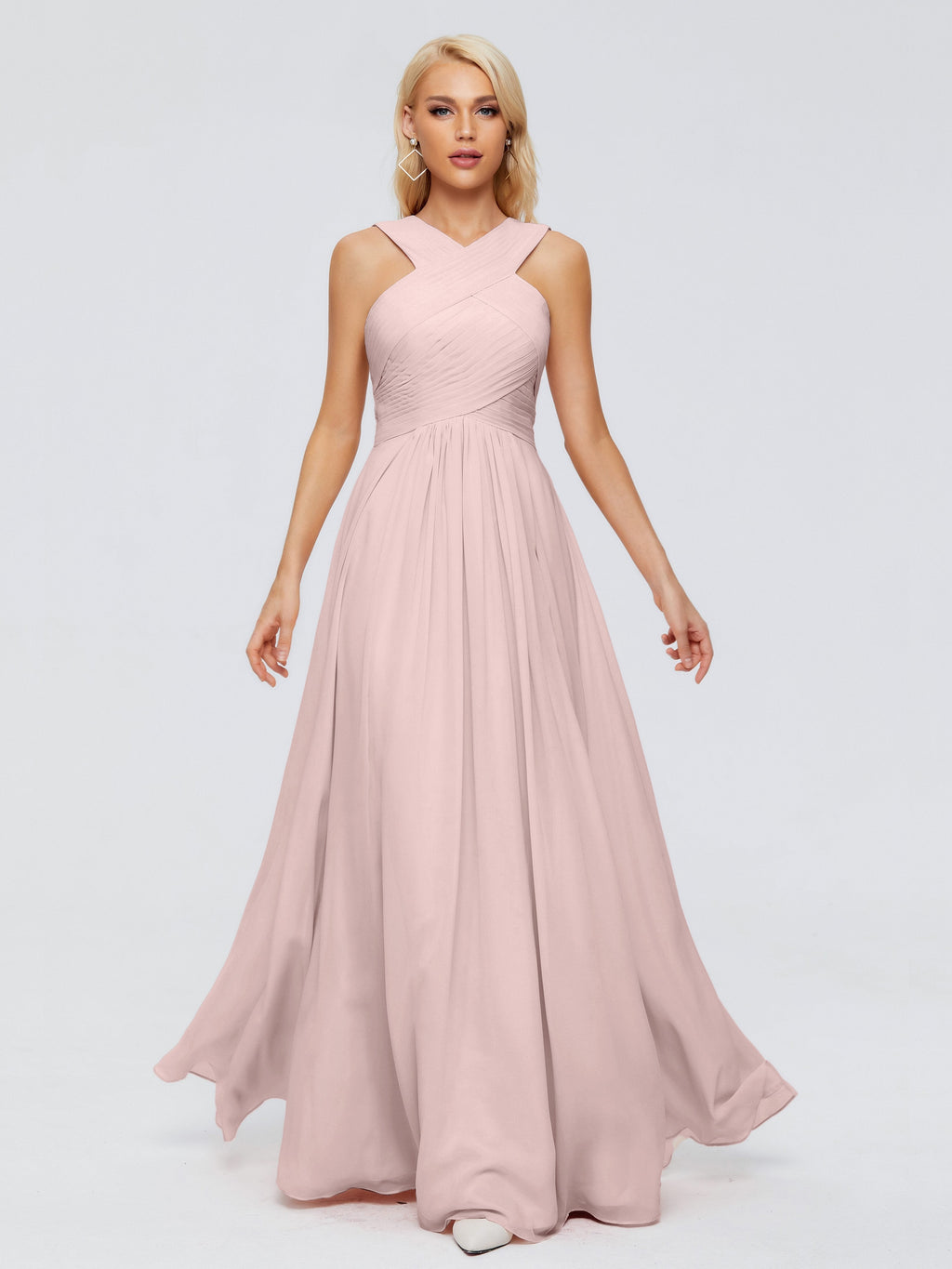 Aliyah A-line Straps Chiffon Bridesmaid Dresses