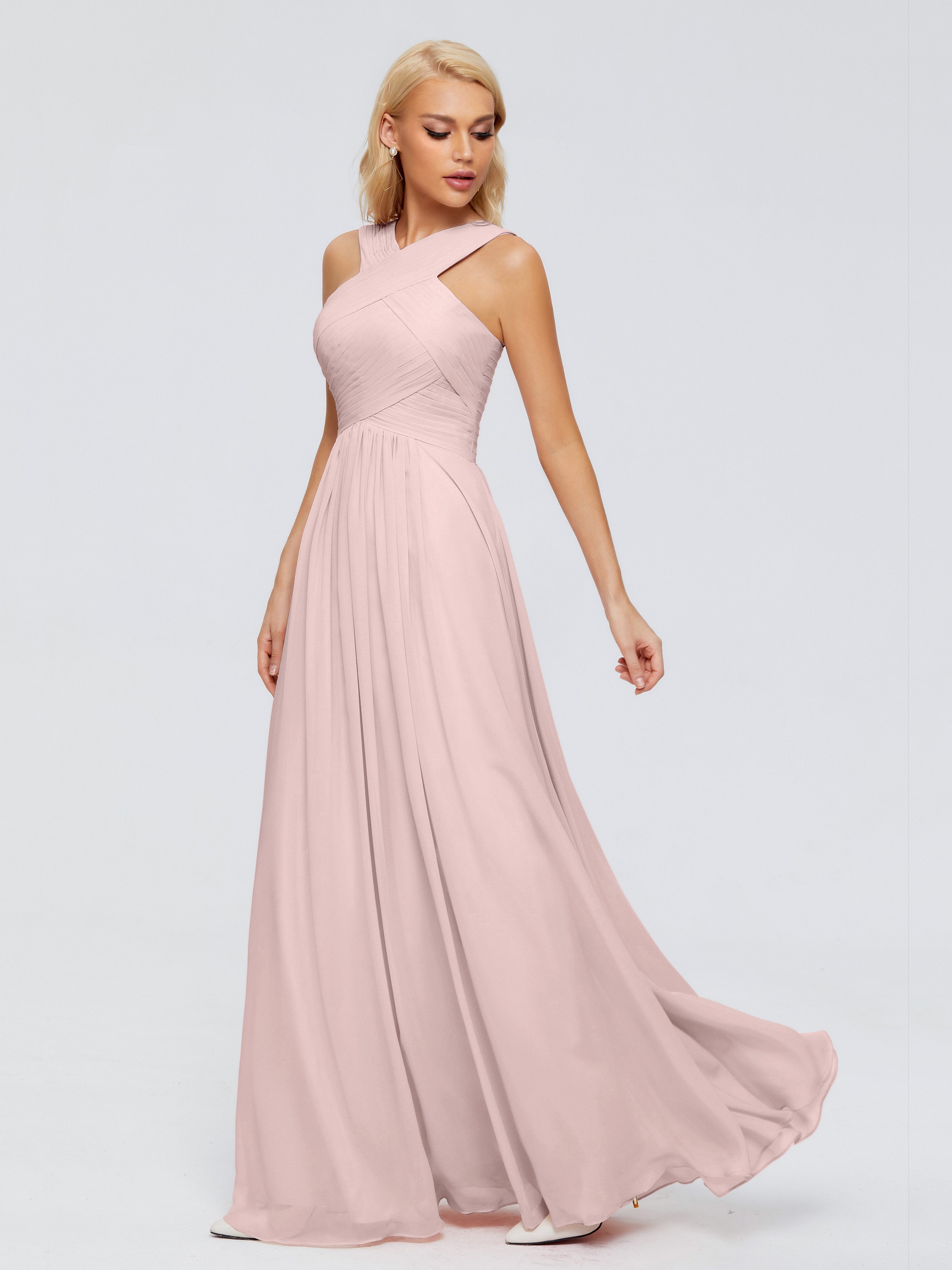 Aliyah A-line Straps Chiffon Bridesmaid Dresses