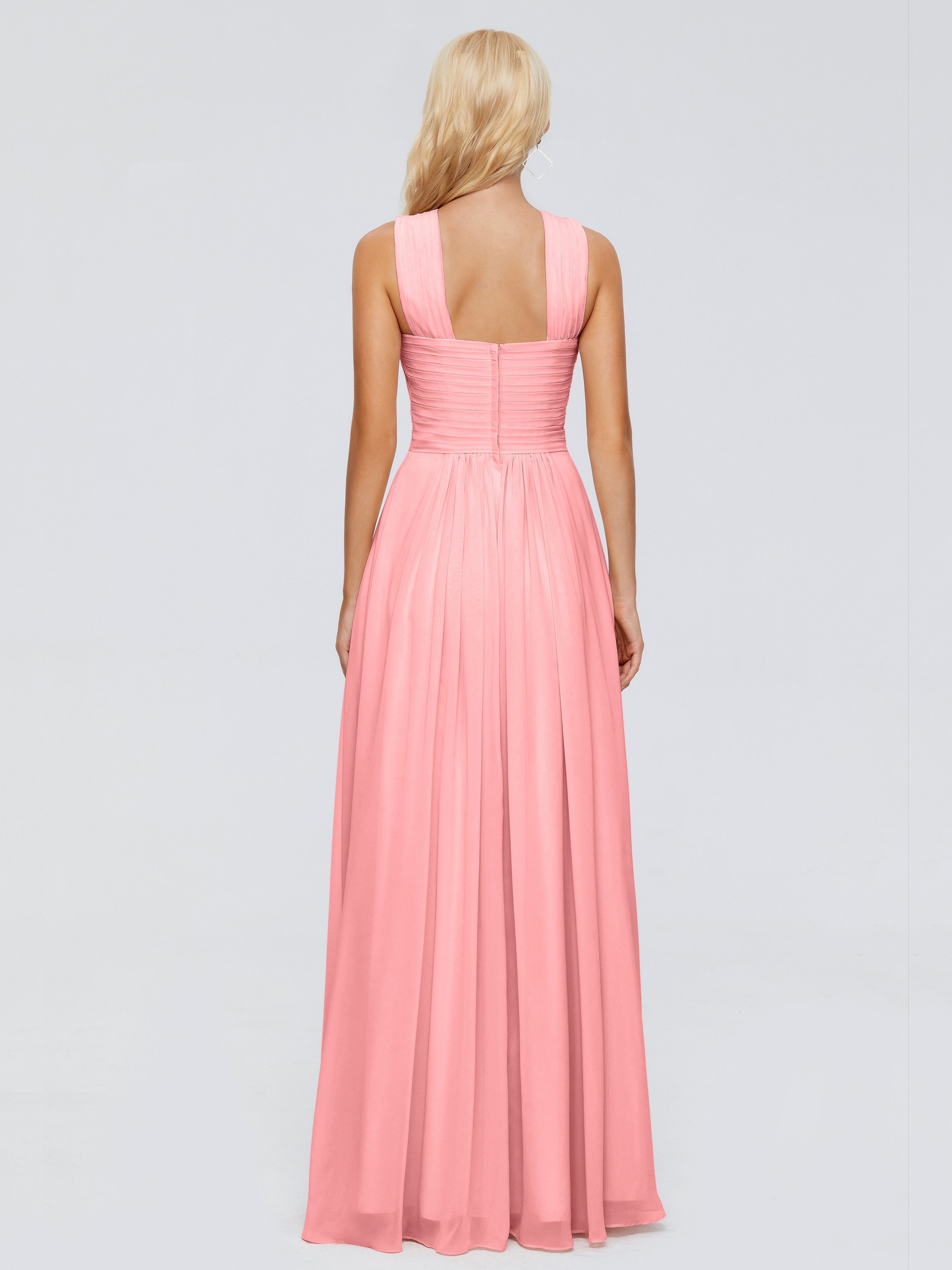 Aliyah A-line Straps Chiffon Bridesmaid Dresses