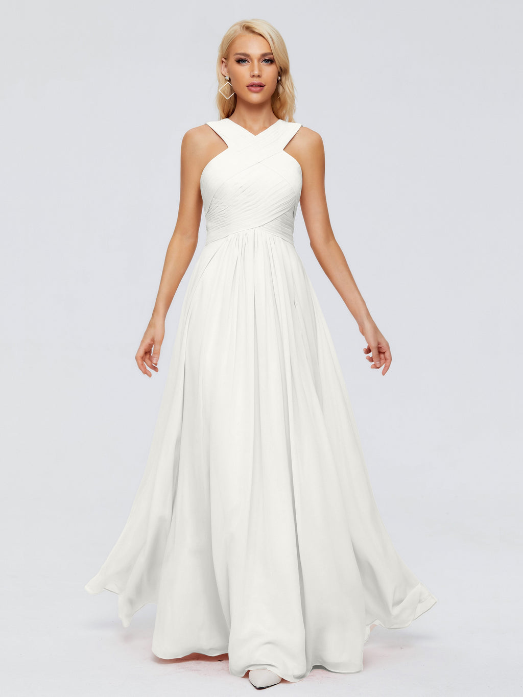Aliyah A-line Straps Chiffon Bridesmaid Dresses
