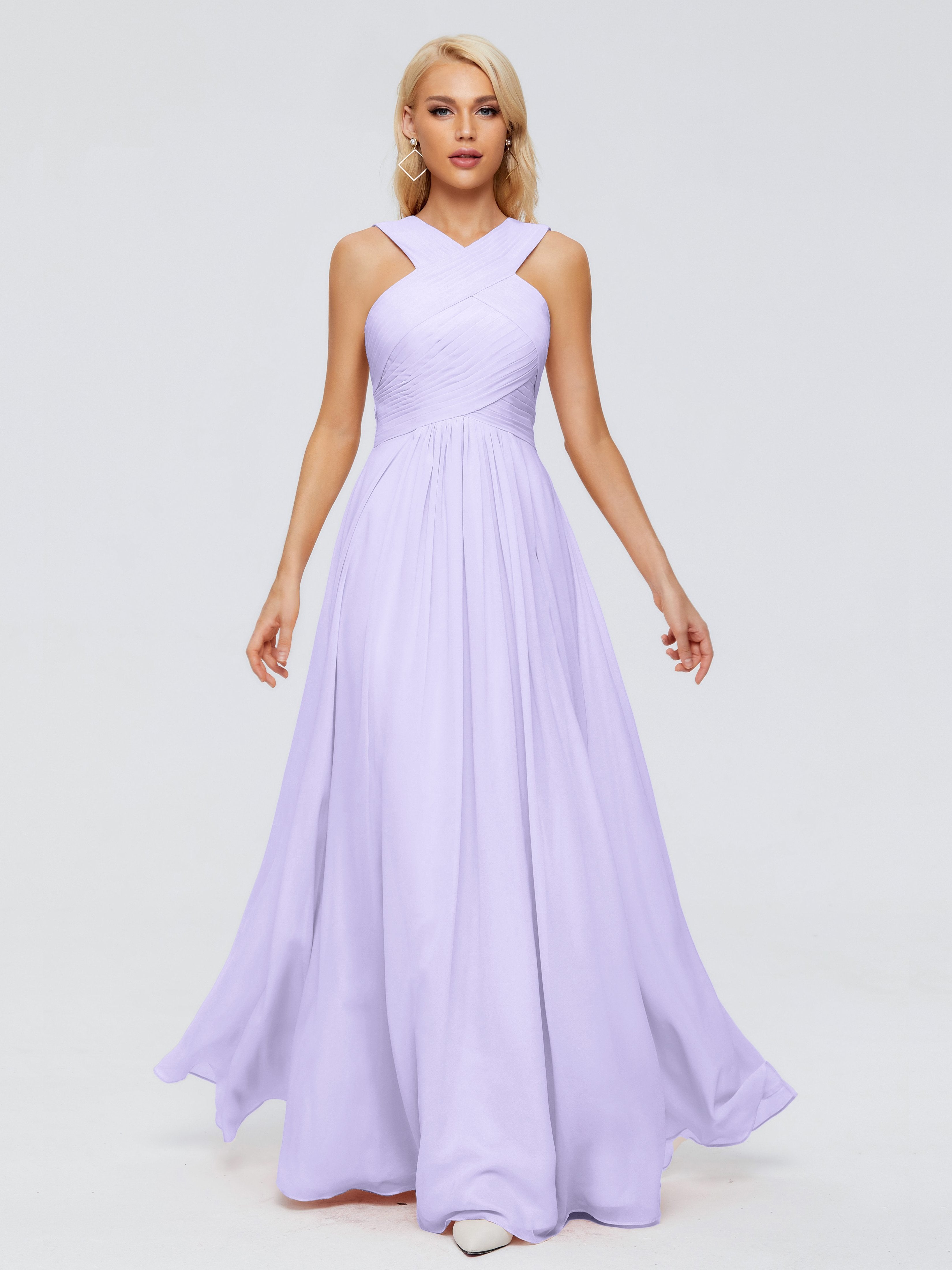 Aliyah A-line Straps Chiffon Bridesmaid Dresses