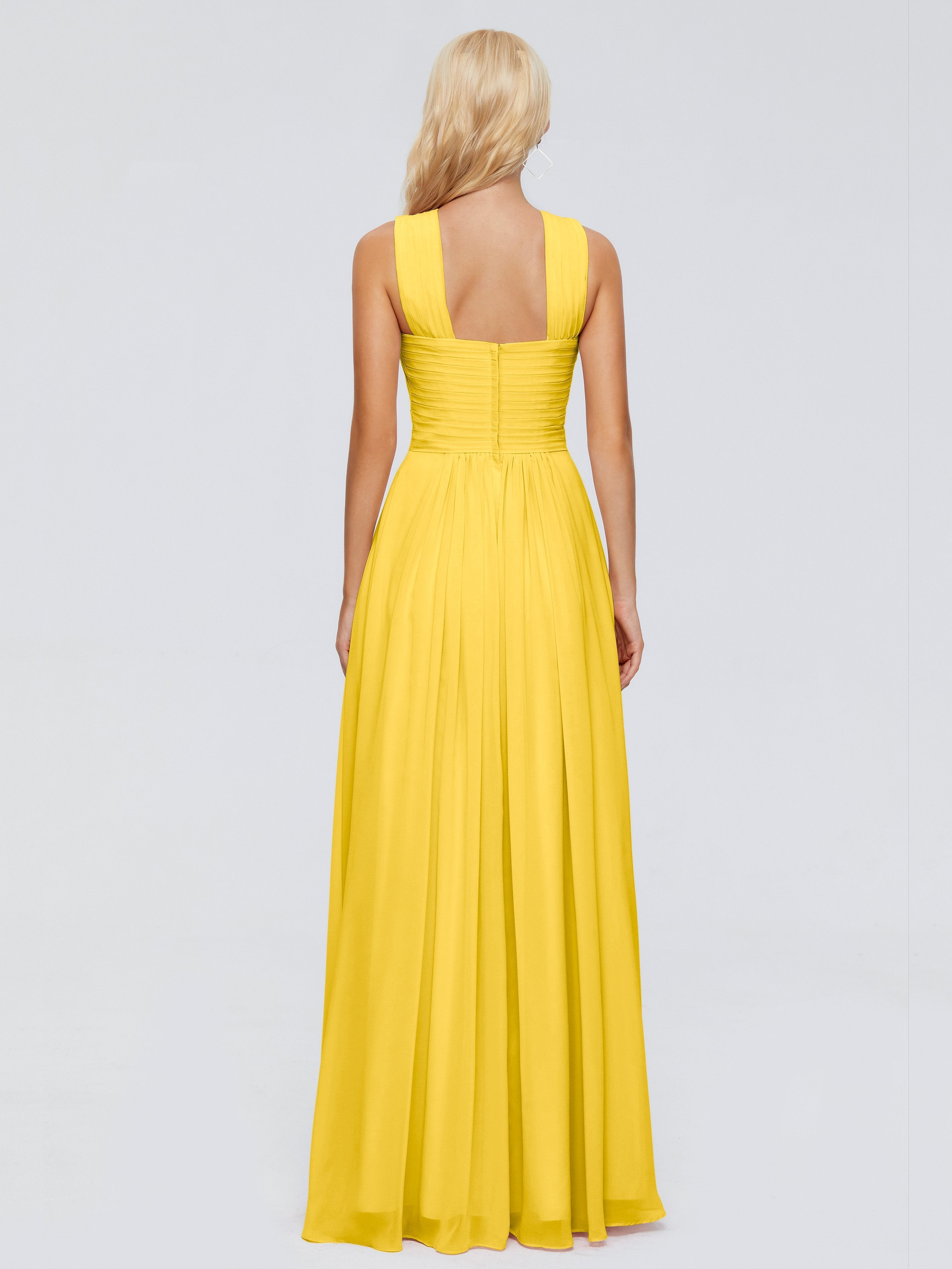 Aliyah A-line Straps Chiffon Bridesmaid Dresses