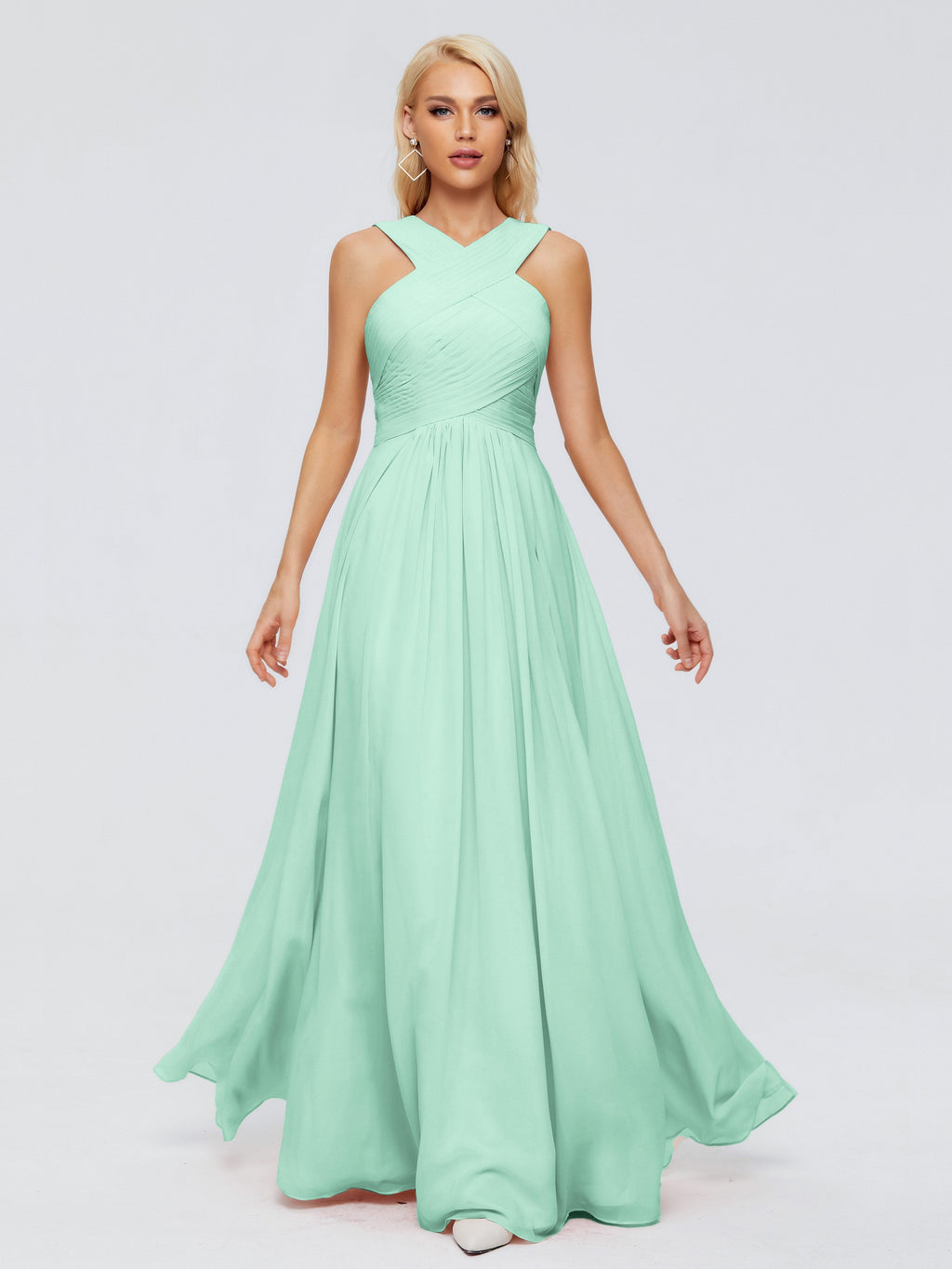 Aliyah A-line Straps Chiffon Bridesmaid Dresses