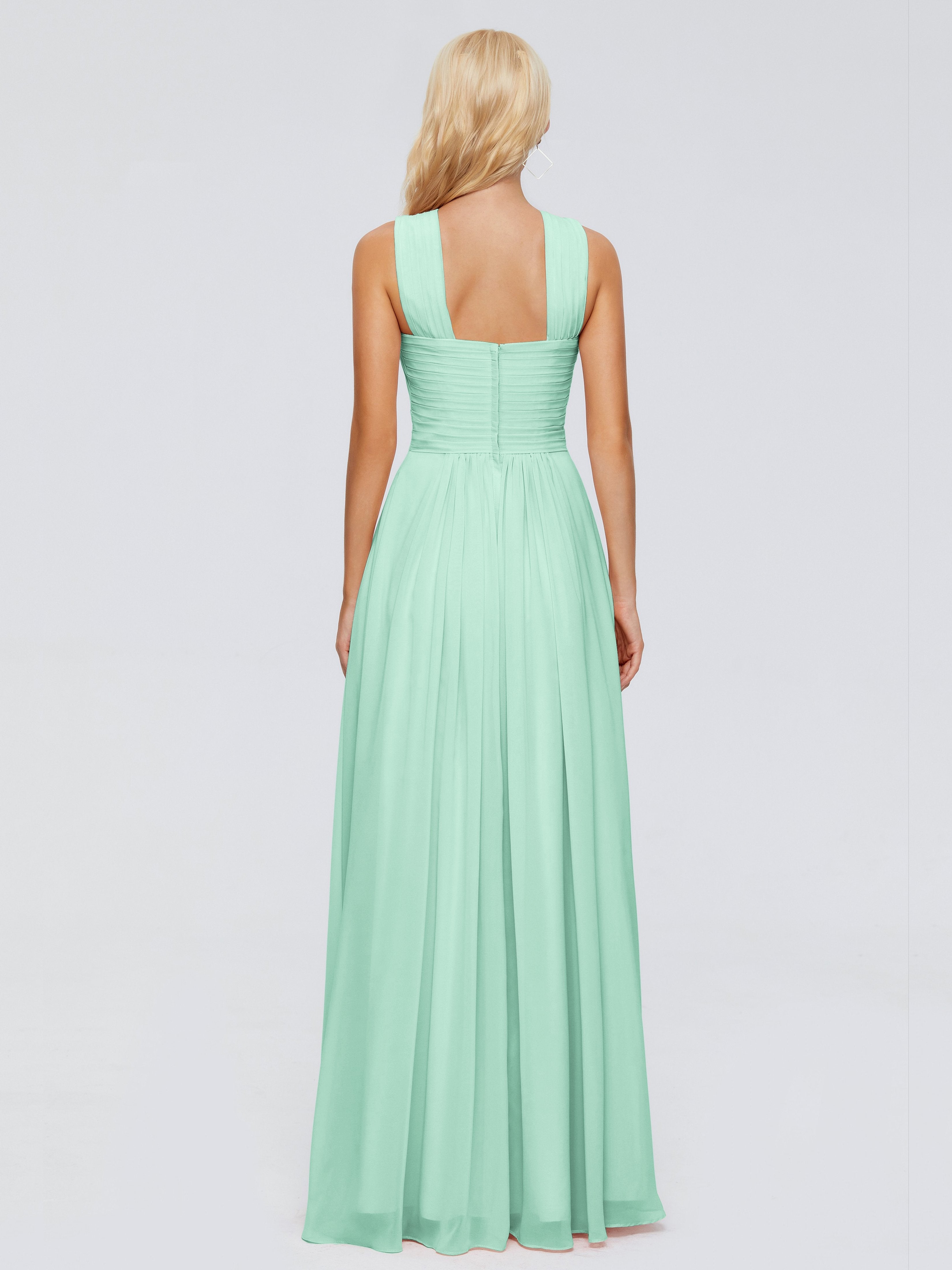 Aliyah A-line Straps Chiffon Bridesmaid Dresses