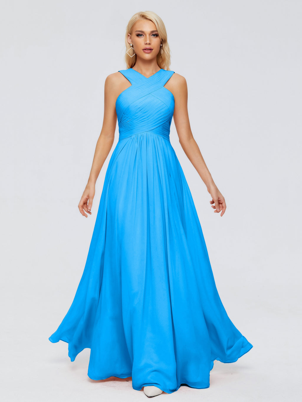 Aliyah A-line Straps Chiffon Bridesmaid Dresses