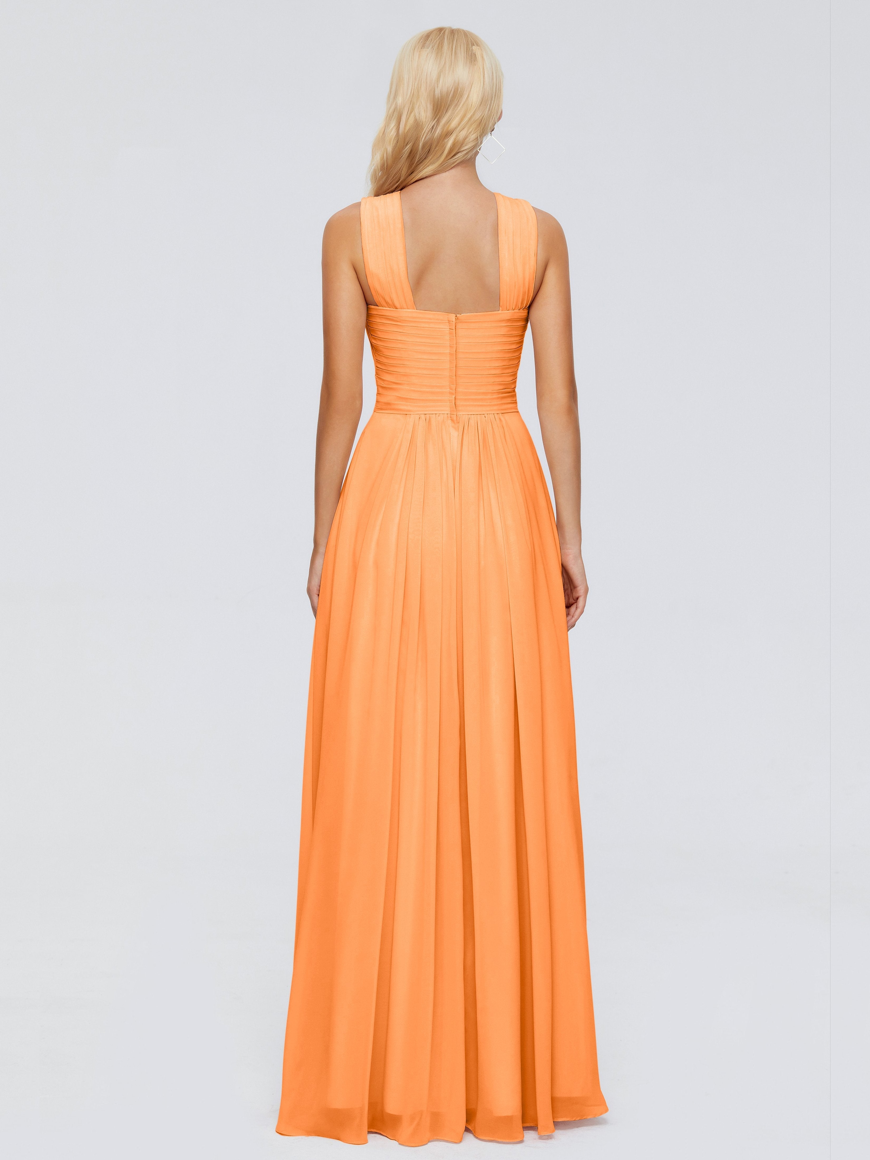 Aliyah A-line Straps Chiffon Bridesmaid Dresses