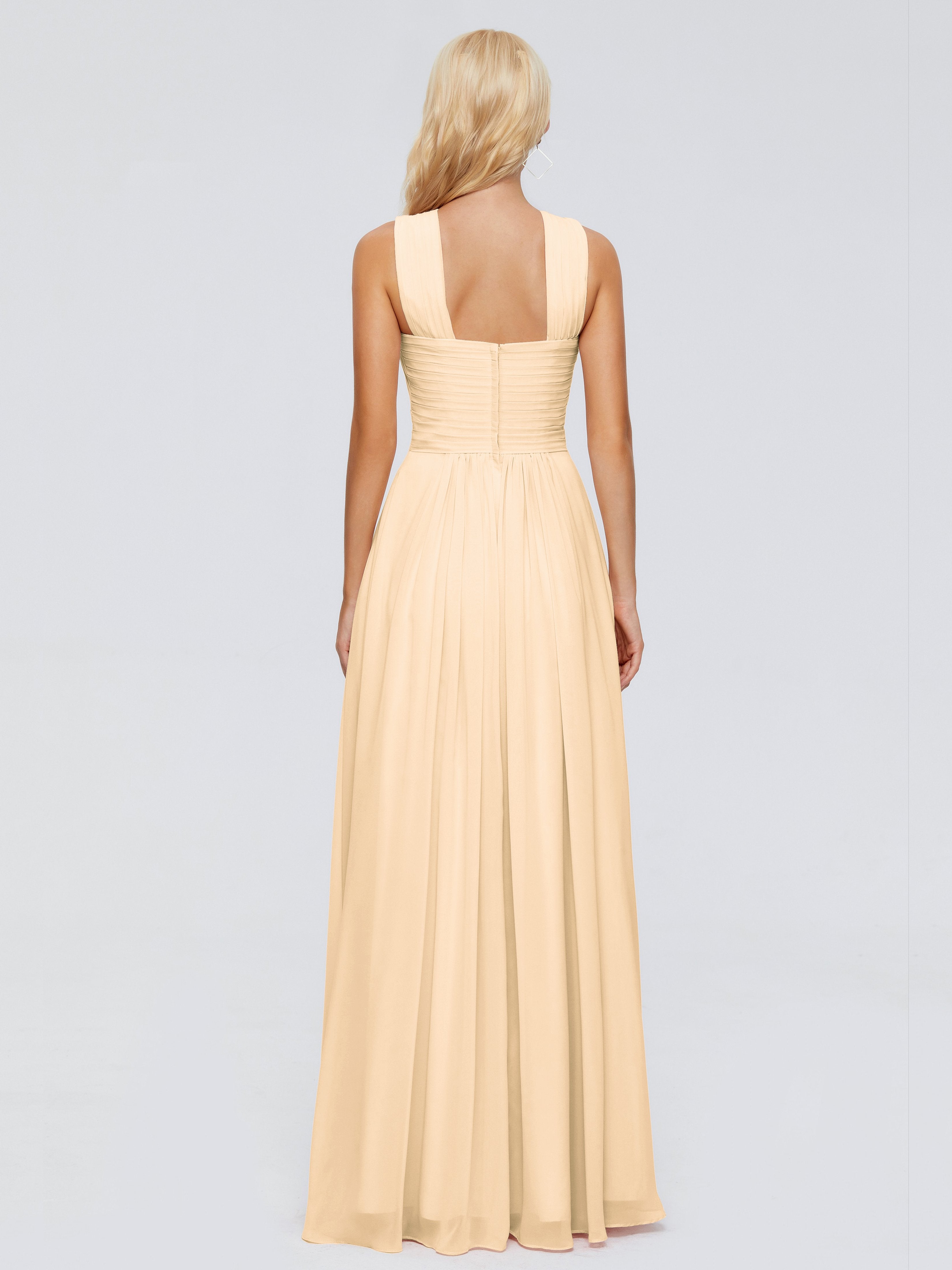 Aliyah A-line Straps Chiffon Bridesmaid Dresses
